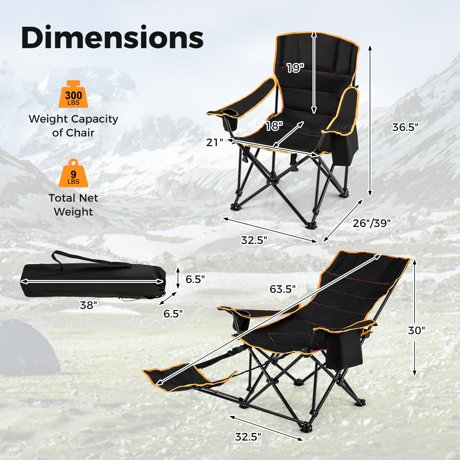 Giantex Hammock Camping Chair, Folding Chairs for Outside