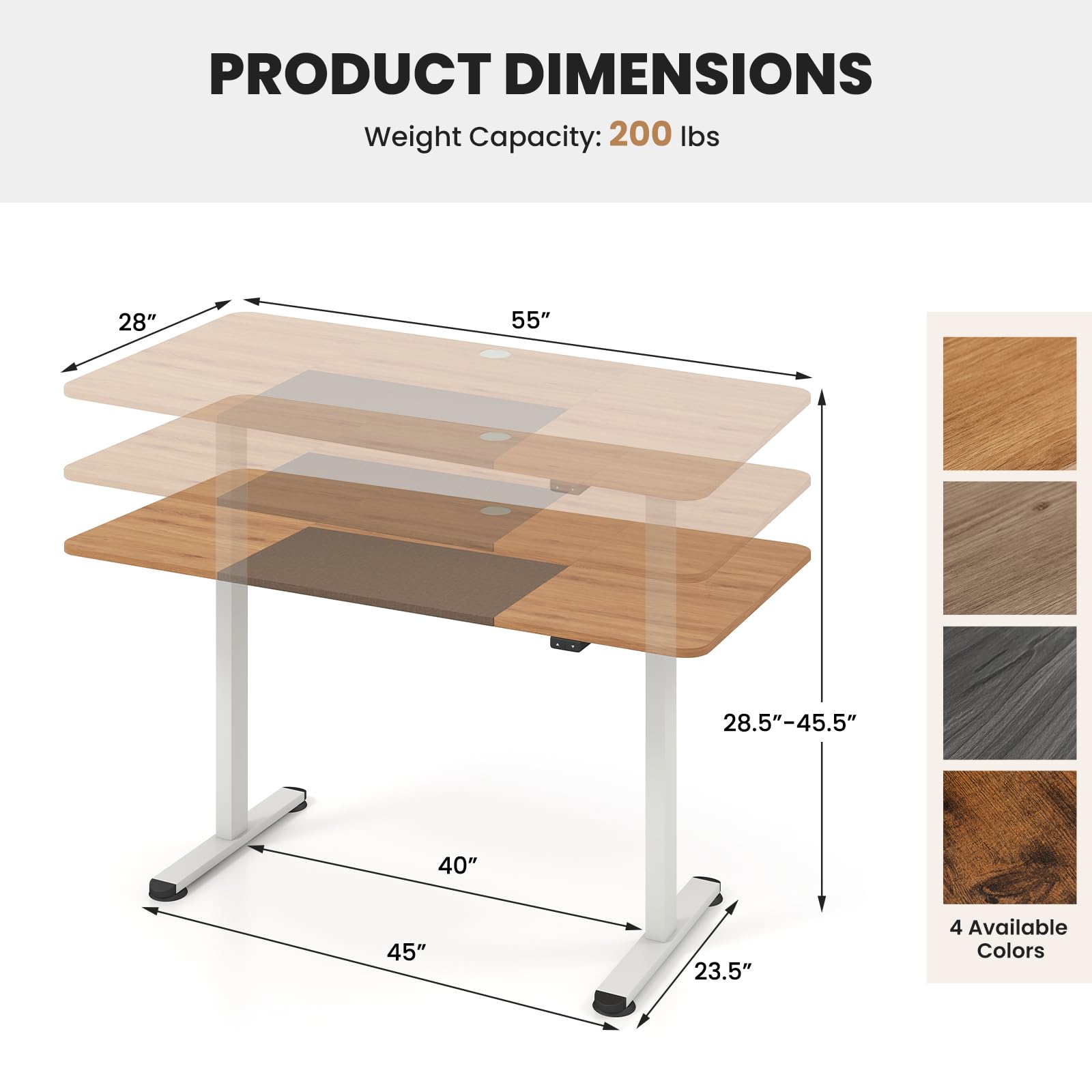 Giantex 55" x 28" Electric Standing Desk Adjustable Height