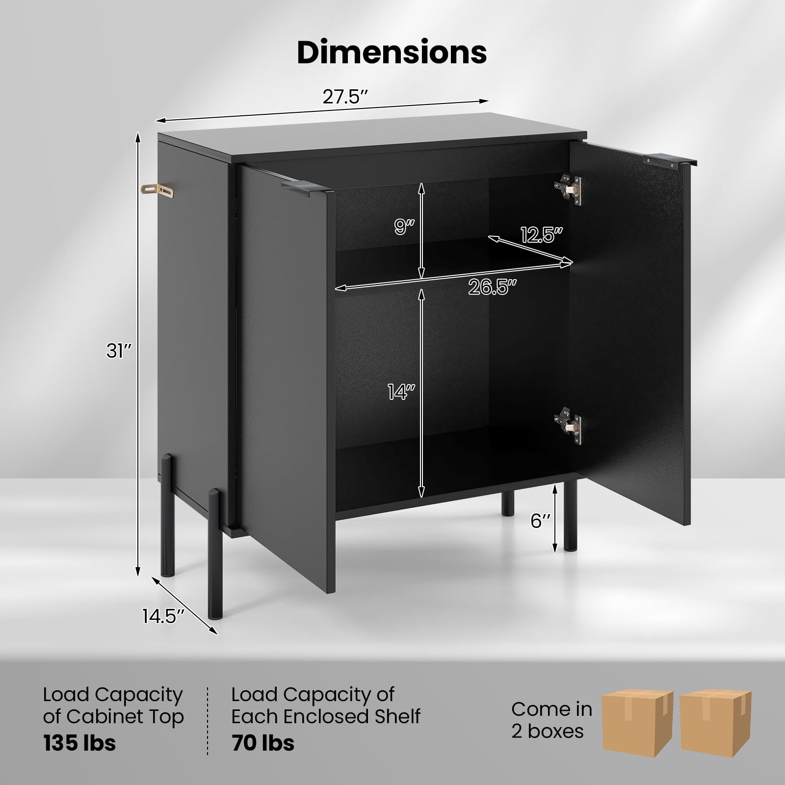 Giantex Buffet Cabinet with Storage, 2-Door Kitchen Sideboard with Storage Cabinet