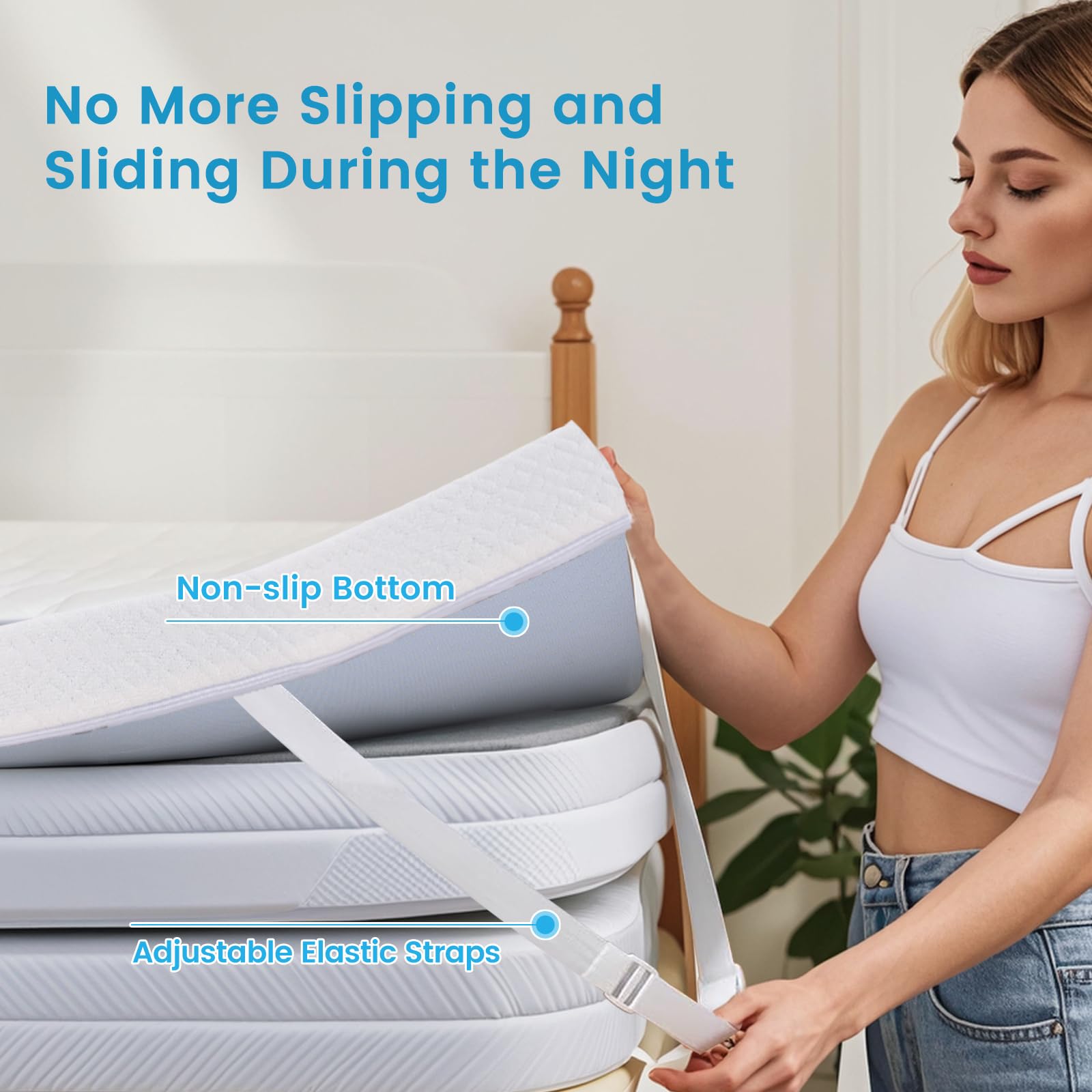 Giantex 3 Inch Twin Memory Foam Mattress Topper, Cooling Gel Infused Topper with Removable Cover