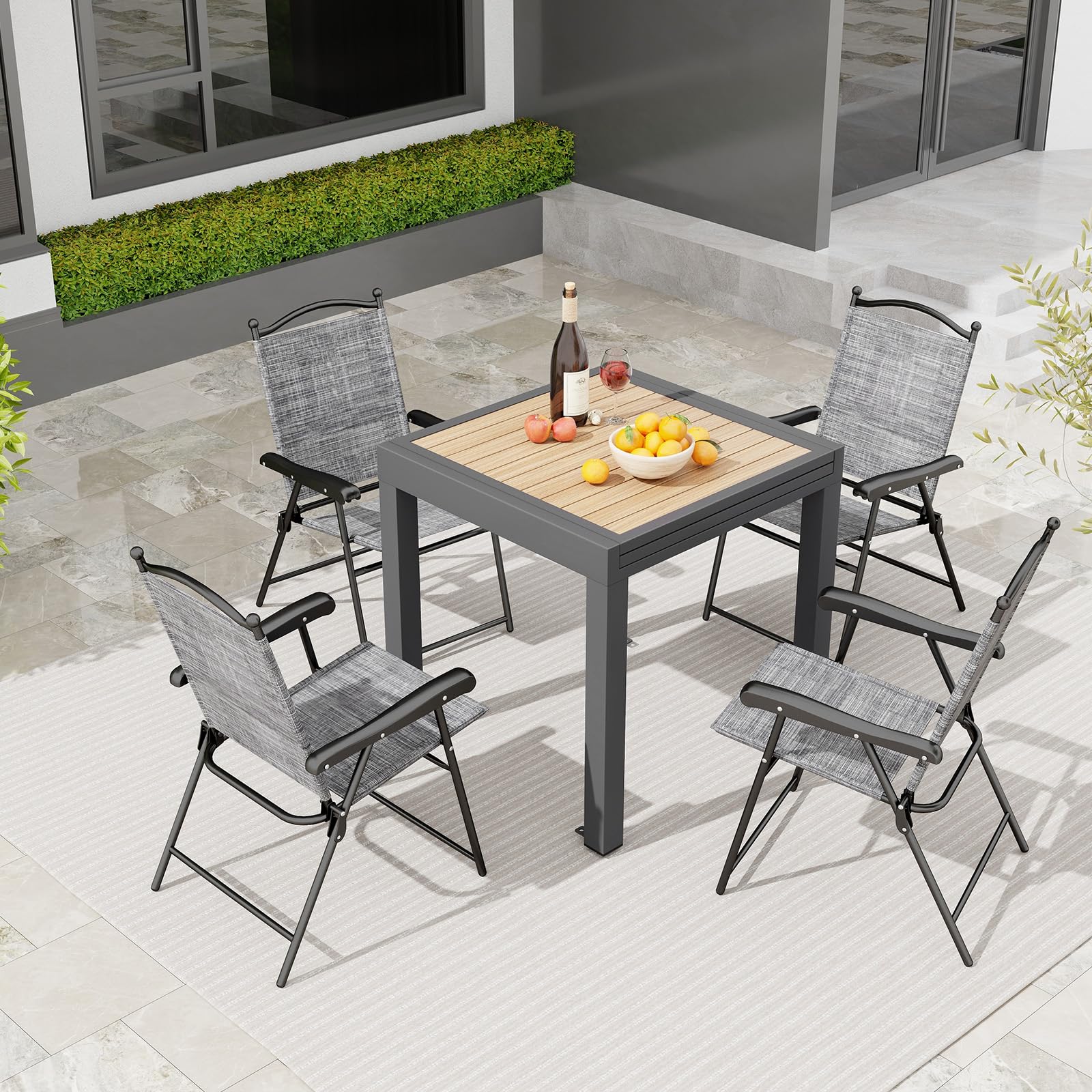 Giantex 31.5"-63" Expandable Patio Dining Table