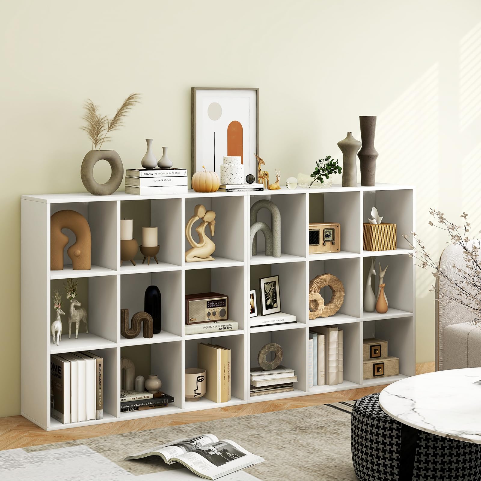 Giantex 9-Cube Bookcase White