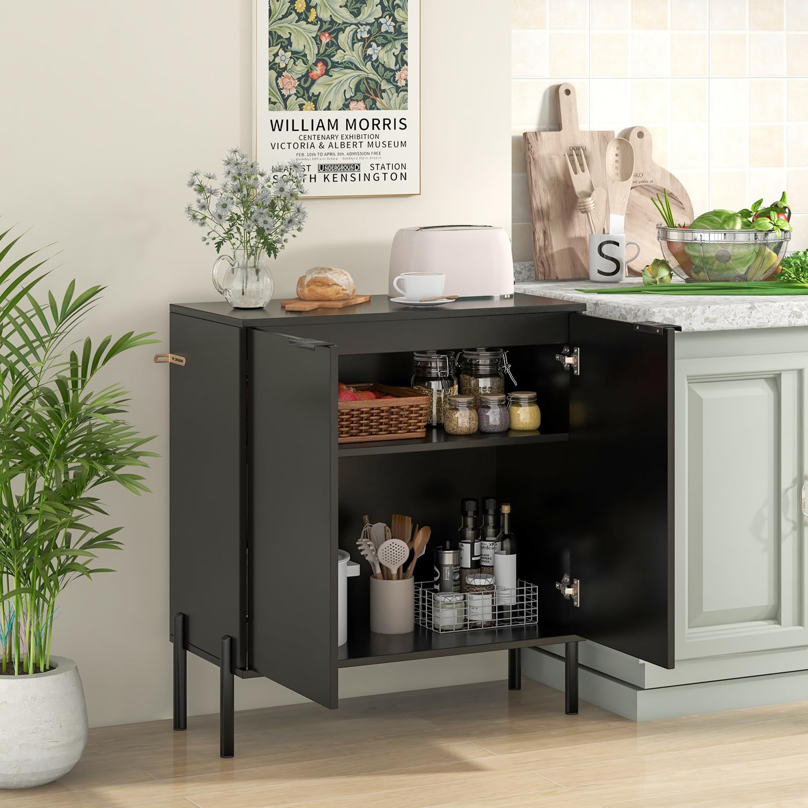 Giantex Buffet Cabinet with Storage, 2-Door Kitchen Sideboard with Storage Cabinet