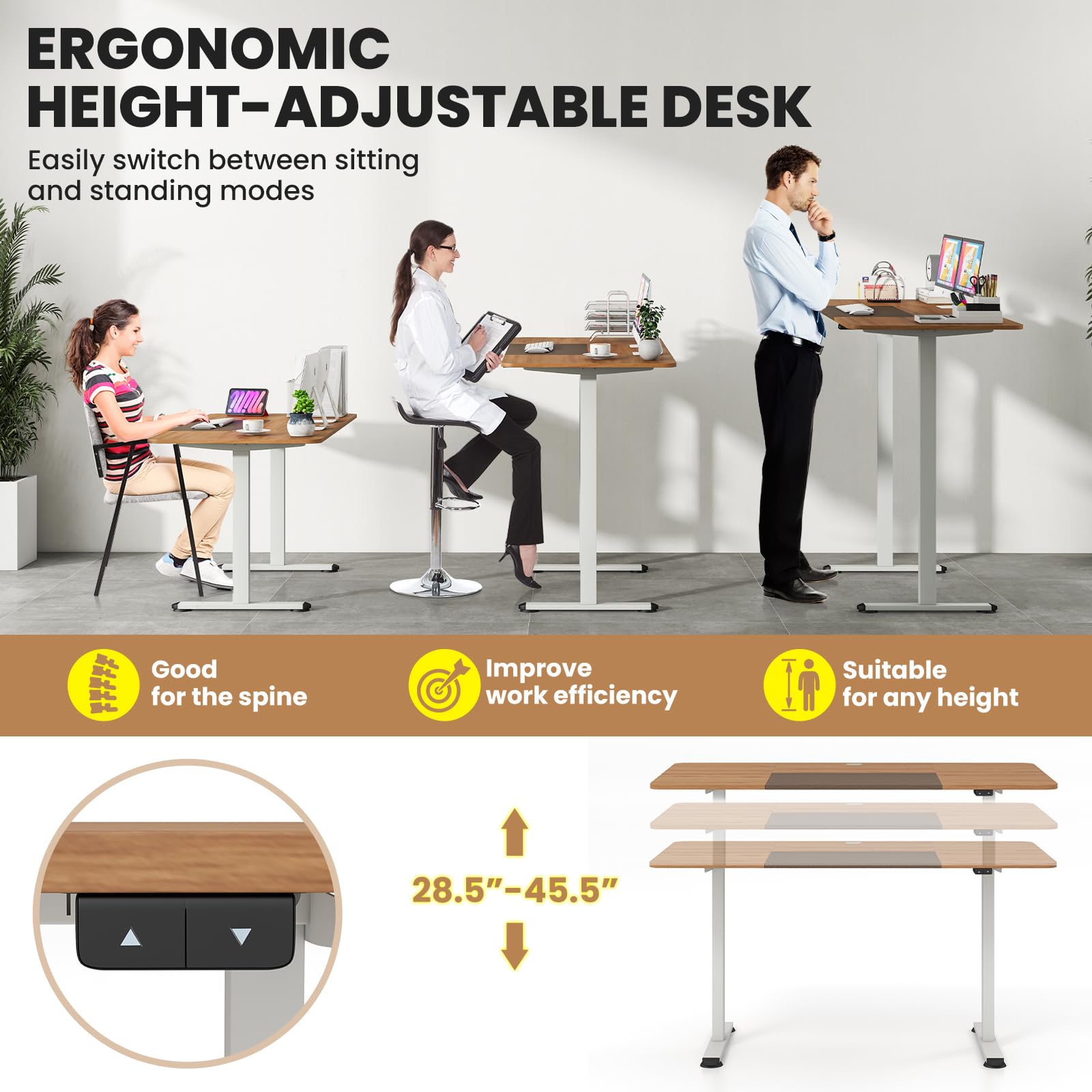 Giantex 55" x 28" Electric Standing Desk Adjustable Height