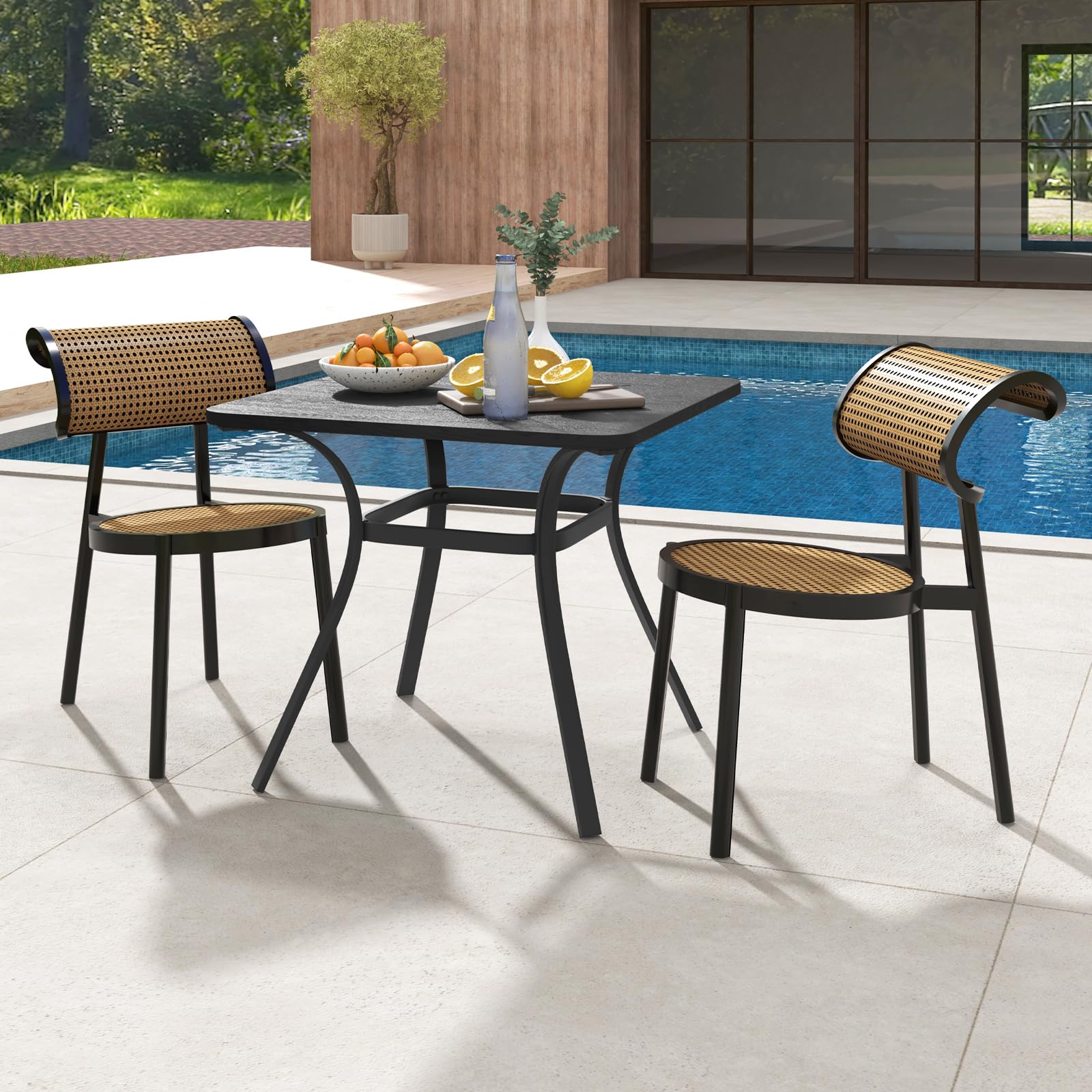 Giantex Patio Dining Table, 32”x32”x29” Outdoor Table