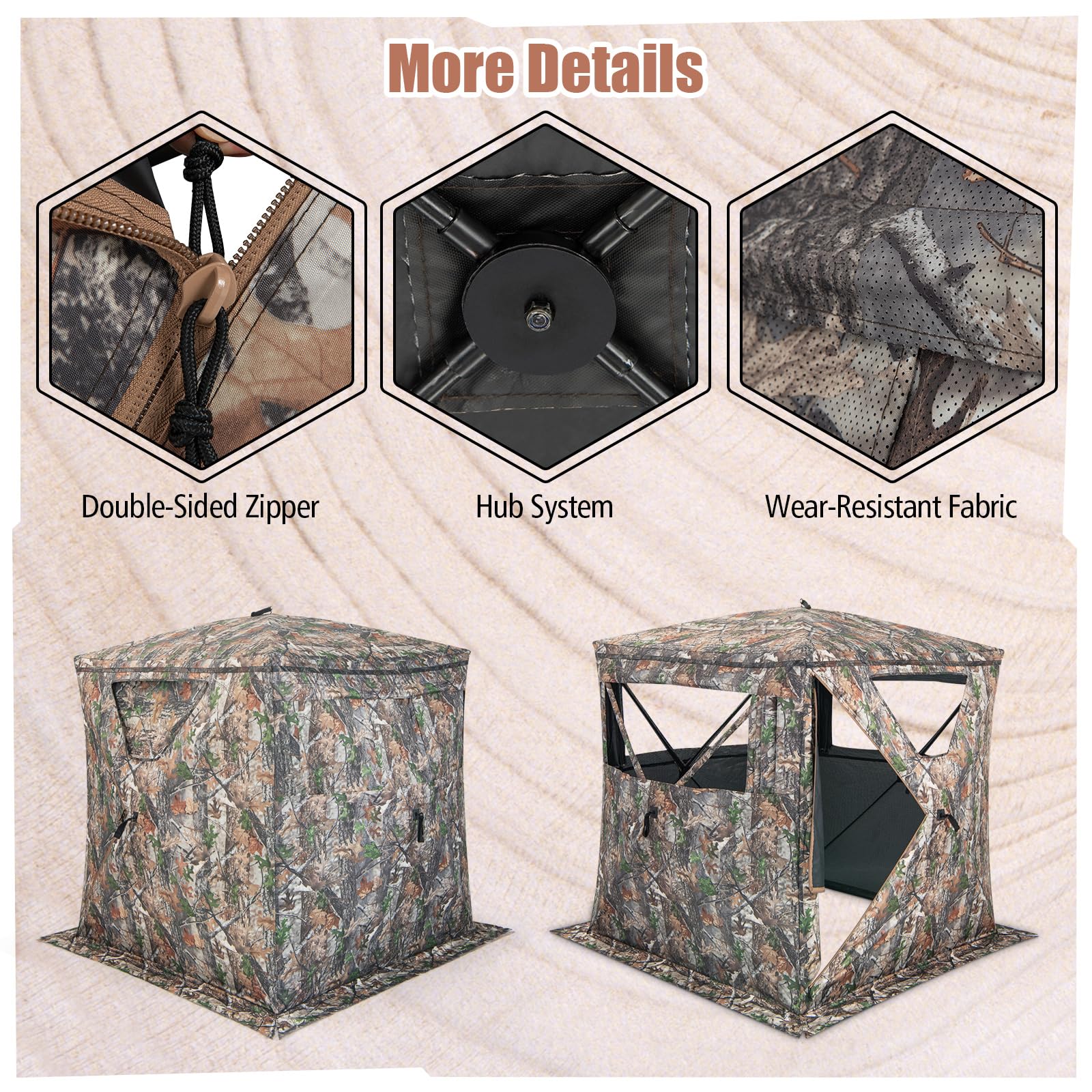 Giantex Ground Blinds for Deer Hunting - Portable Hunting Blind