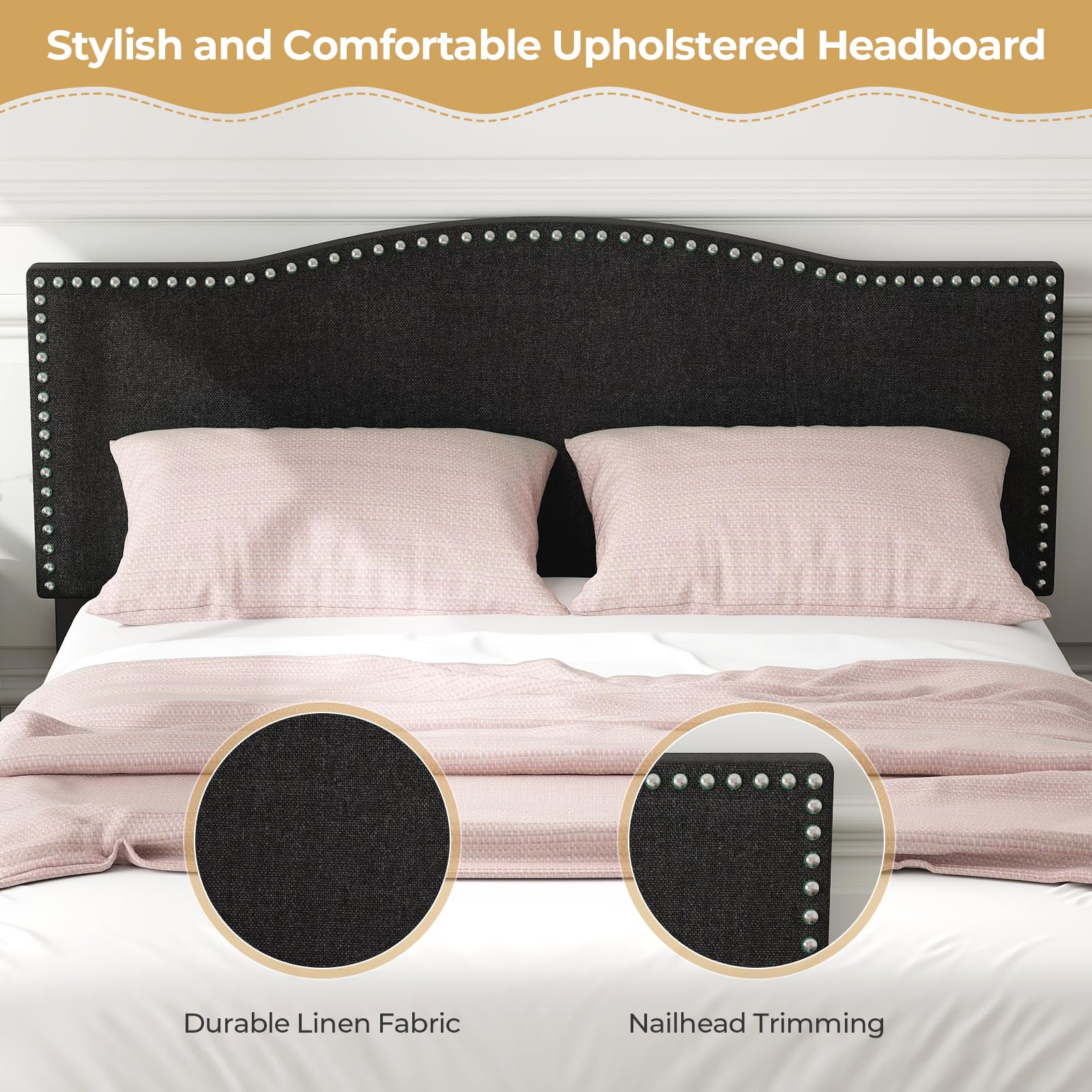 Giantex Queen Bed Frame with Headboard