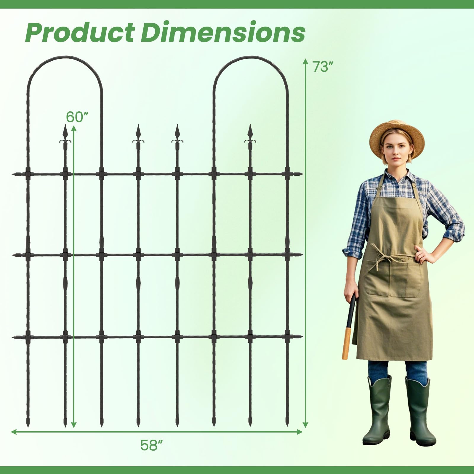 Giantex Outdoor Garden Trellis for for Climbing Plants, 73” Tall Trellis w/Rustproof PE Coated Metal Pipes