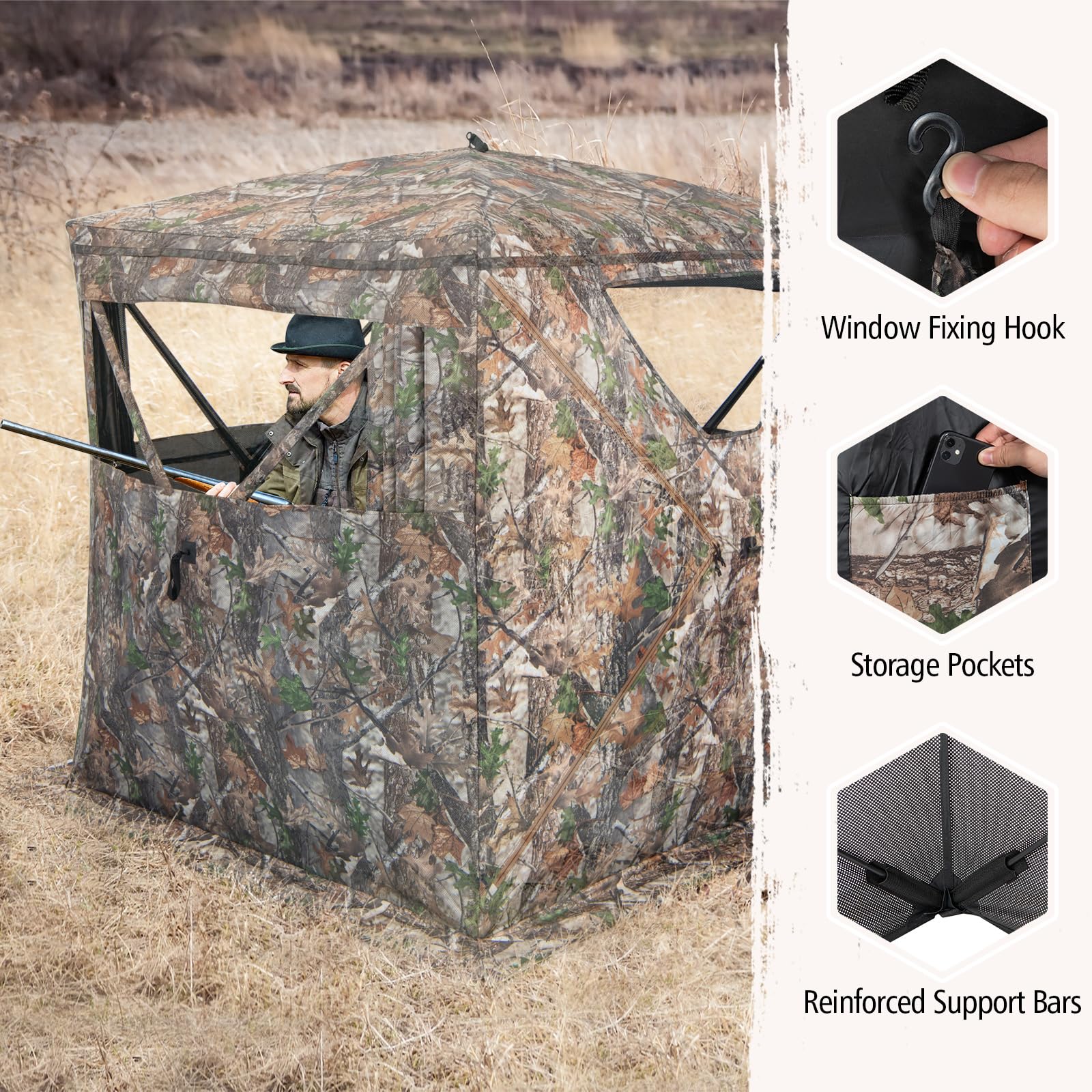 Giantex Ground Blinds for Deer Hunting - Portable Hunting Blind