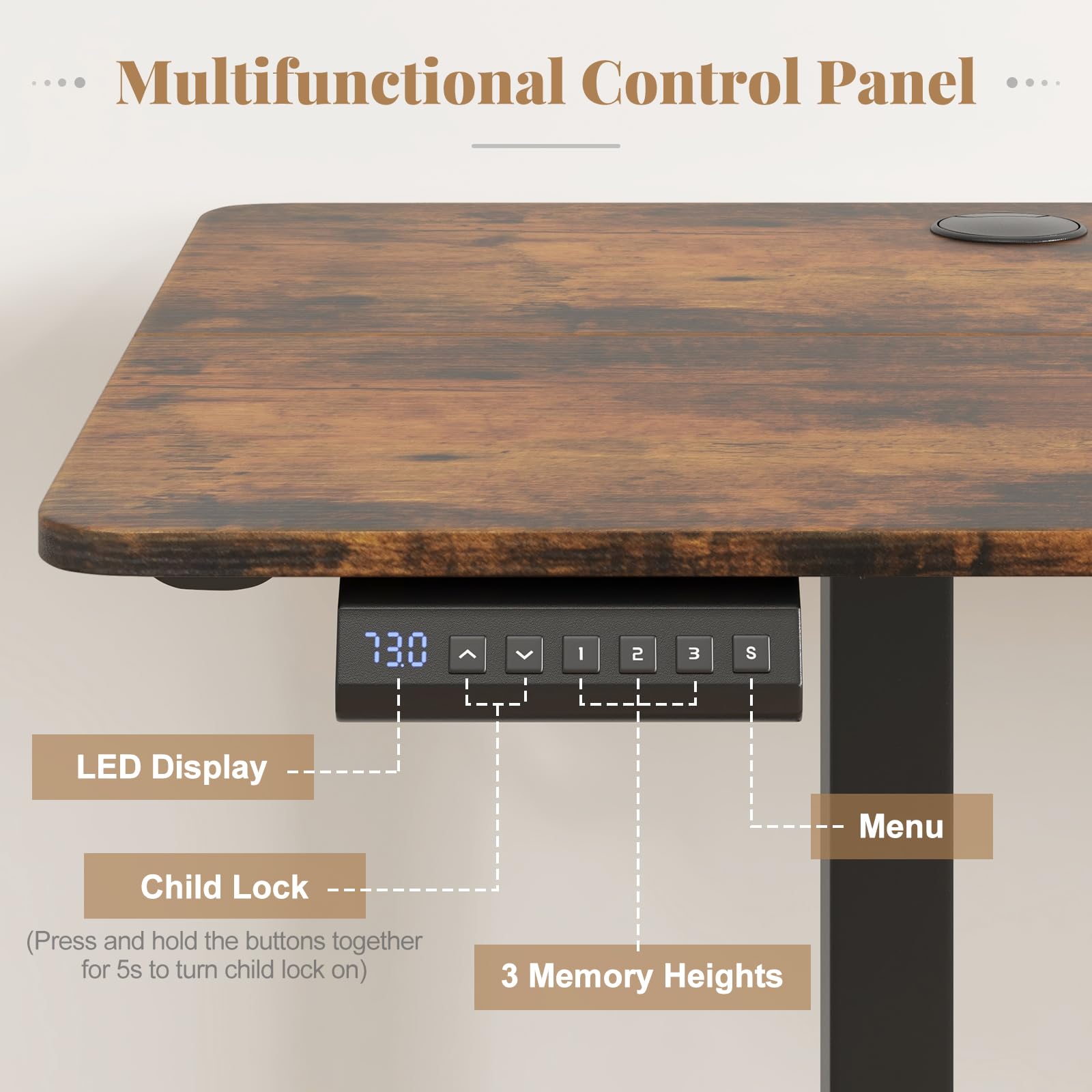 Giantex 63" x 24" Electric Standing Desk with Adjustable Height