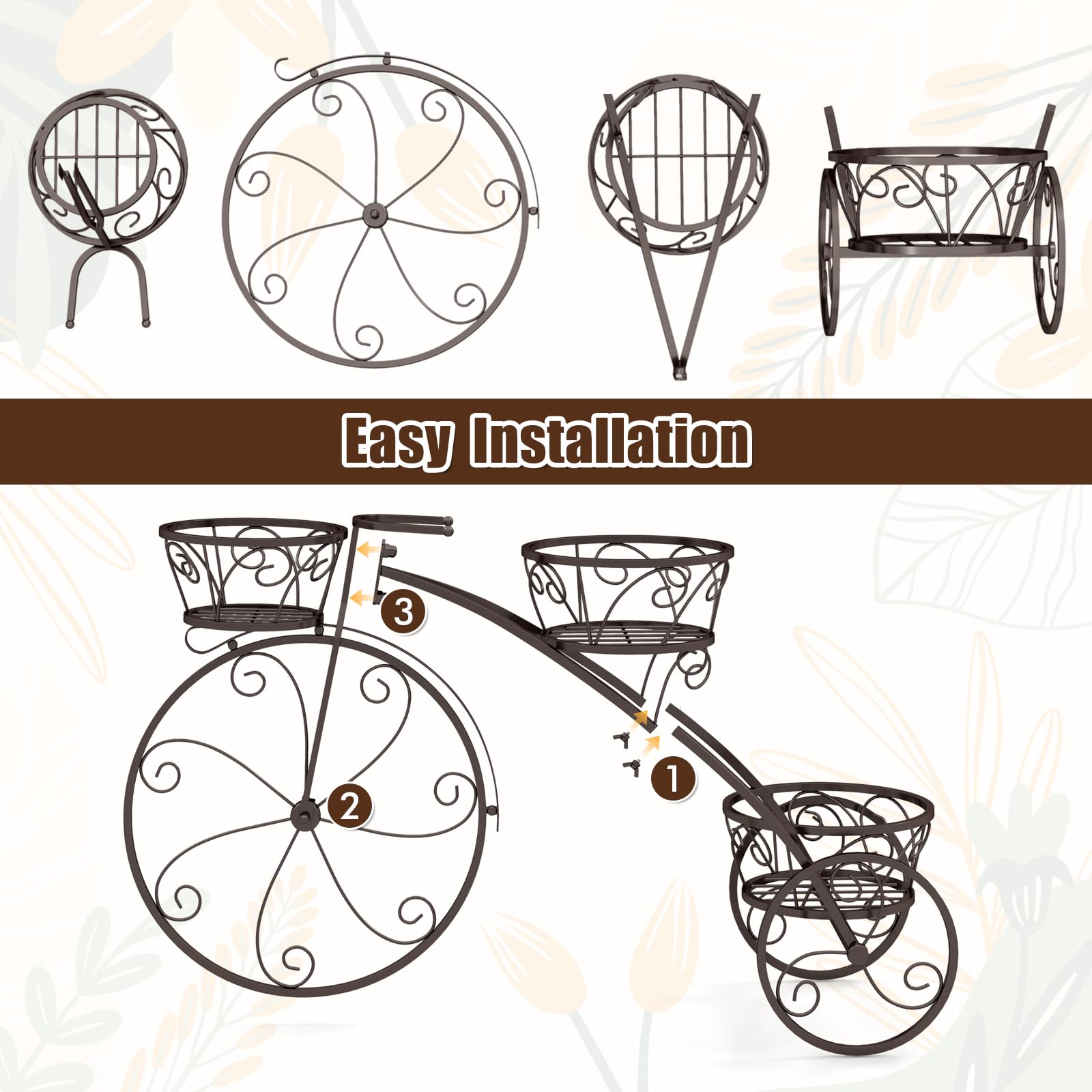 Giantex Metal Bicycle Planter