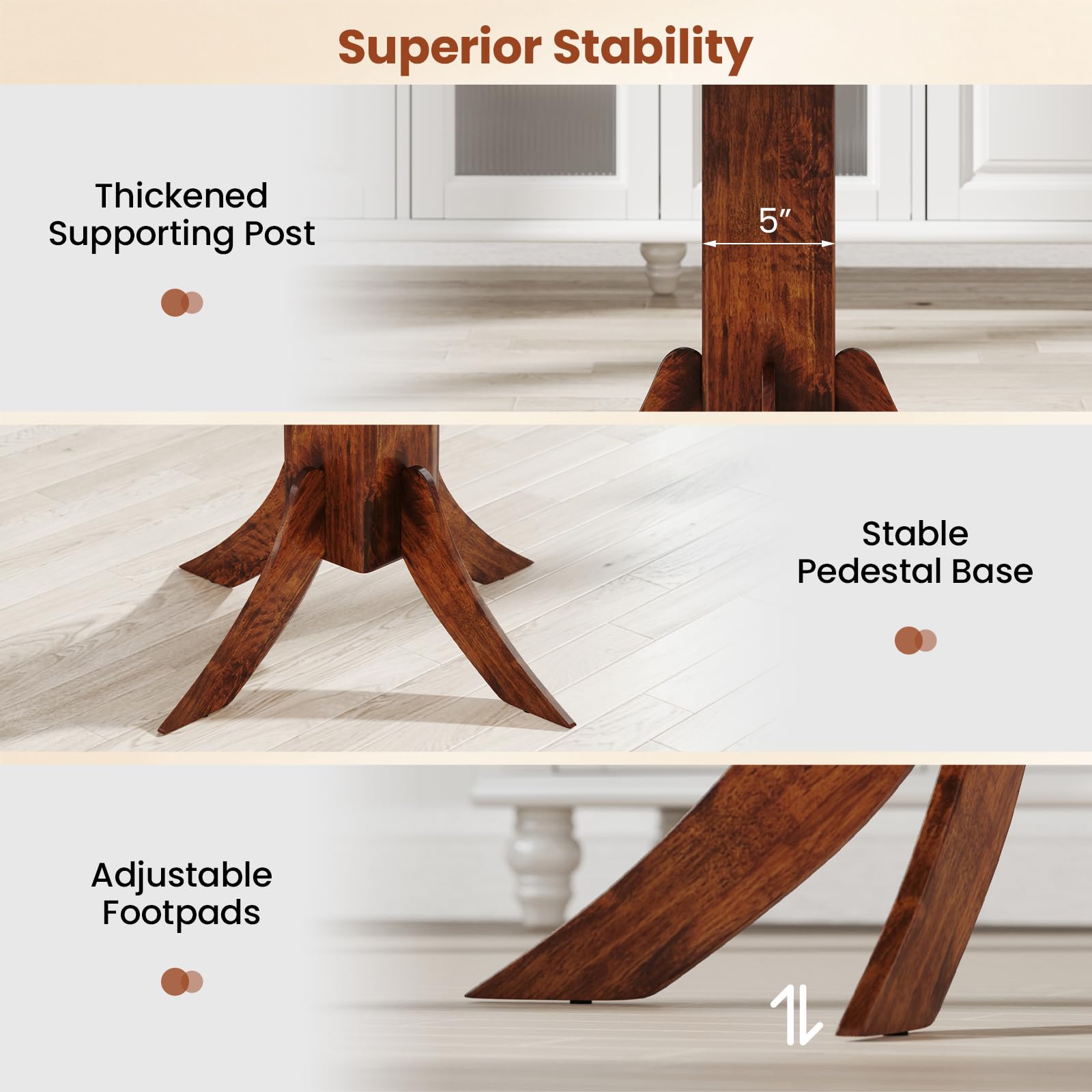Giantex 33-Inch Square Dining Table for 2-4 People
