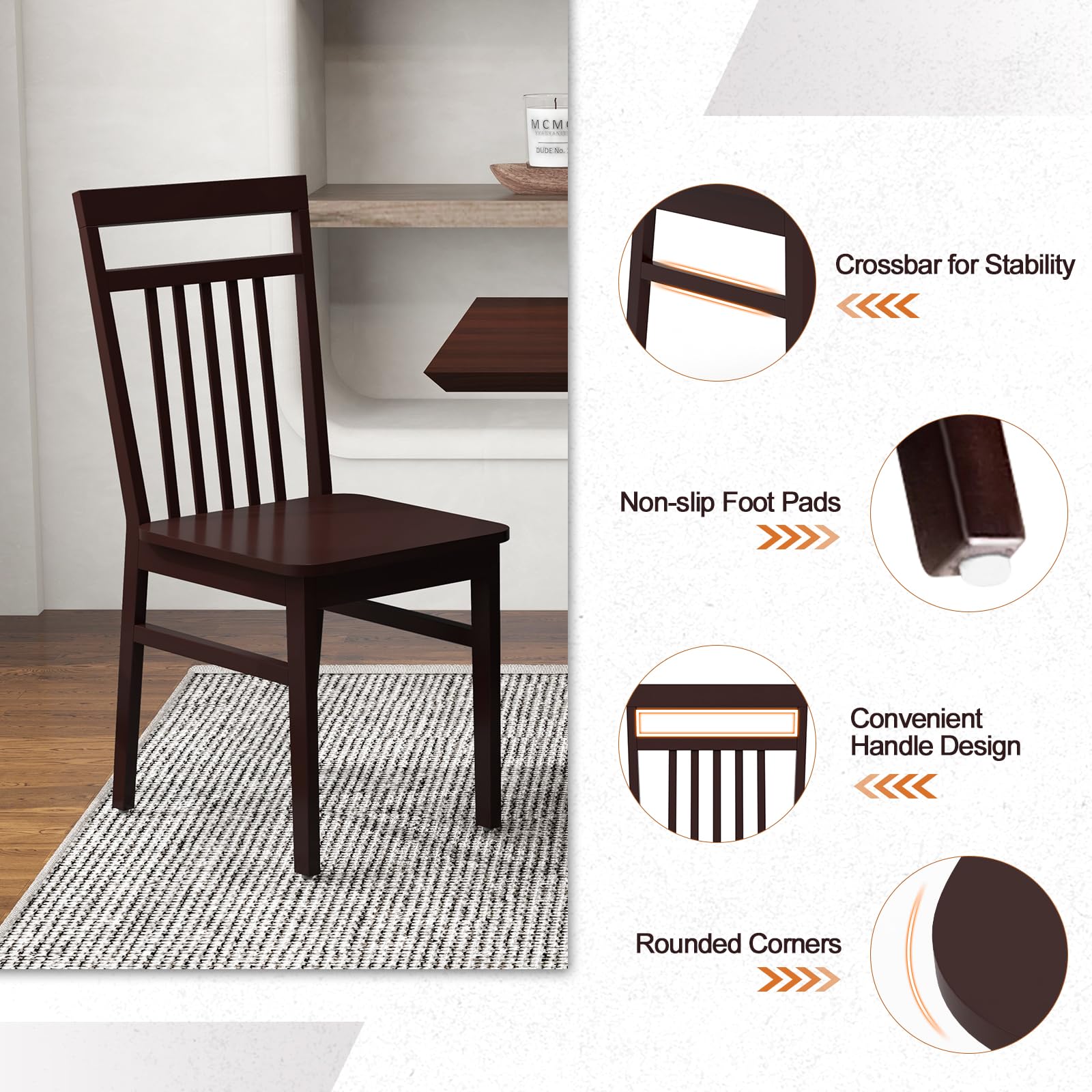 Giantex Wood Dining Chairs Set