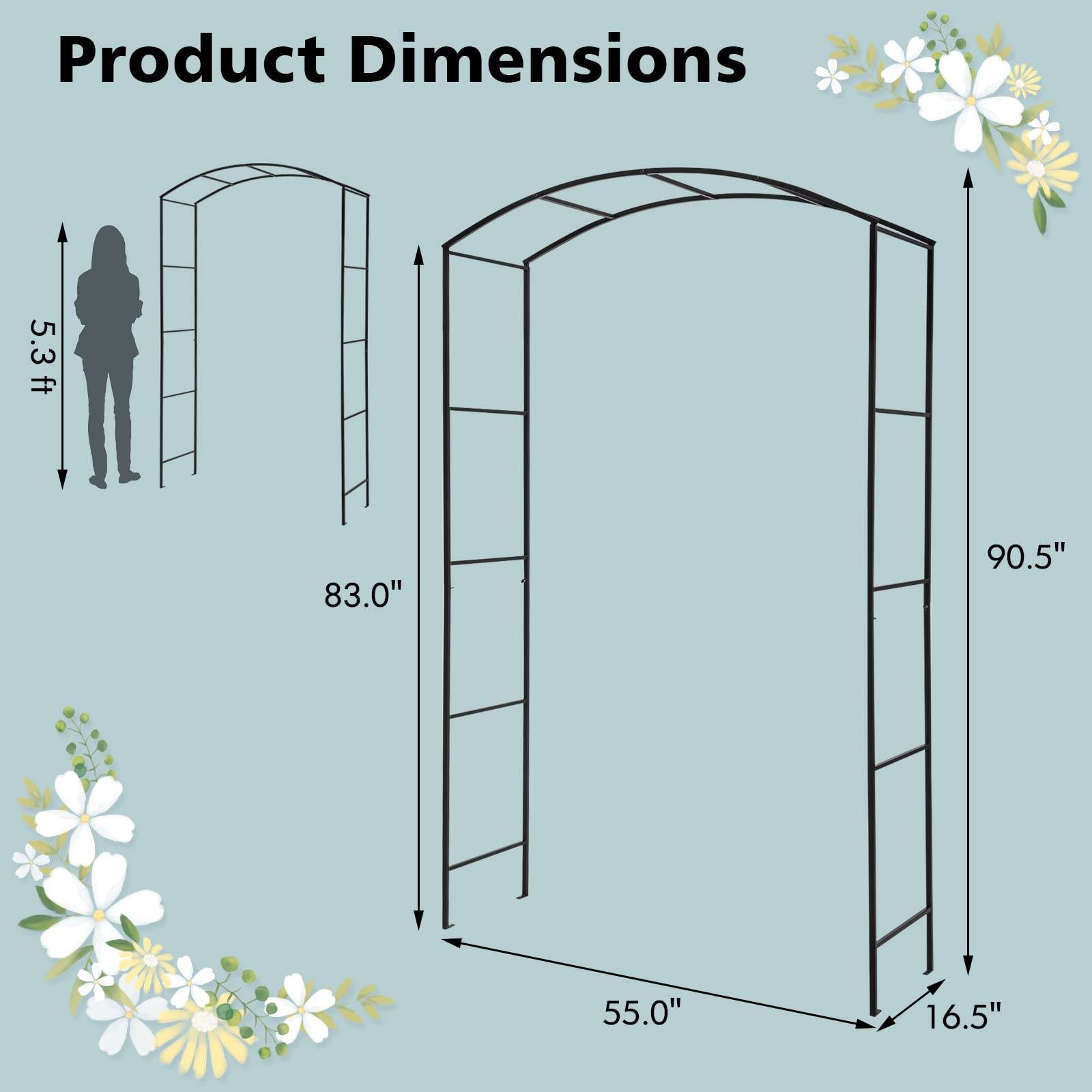 Giantex Garden Arch Trellis