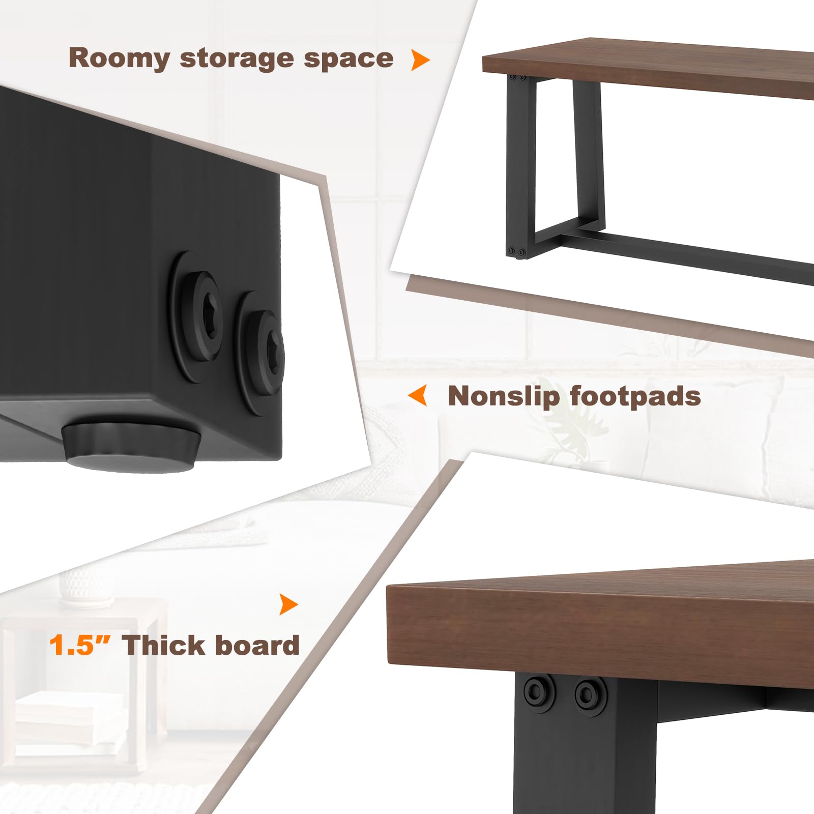 Giantex 56.5" L Wood Dining Bench