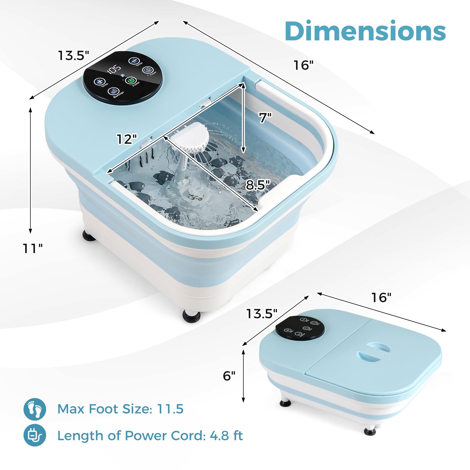 Giantex Collapsible Foot Spa Massager with Heat