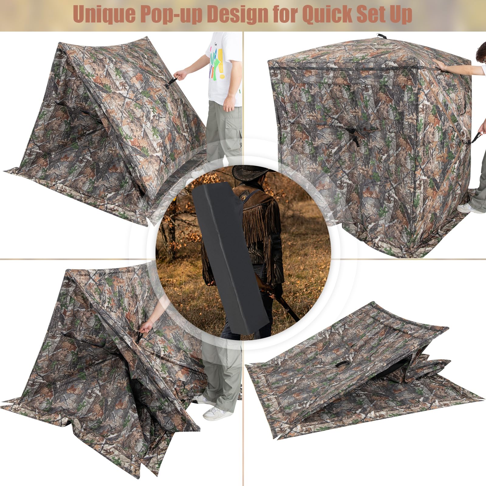 Giantex Ground Blinds for Deer Hunting - Portable Hunting Blind