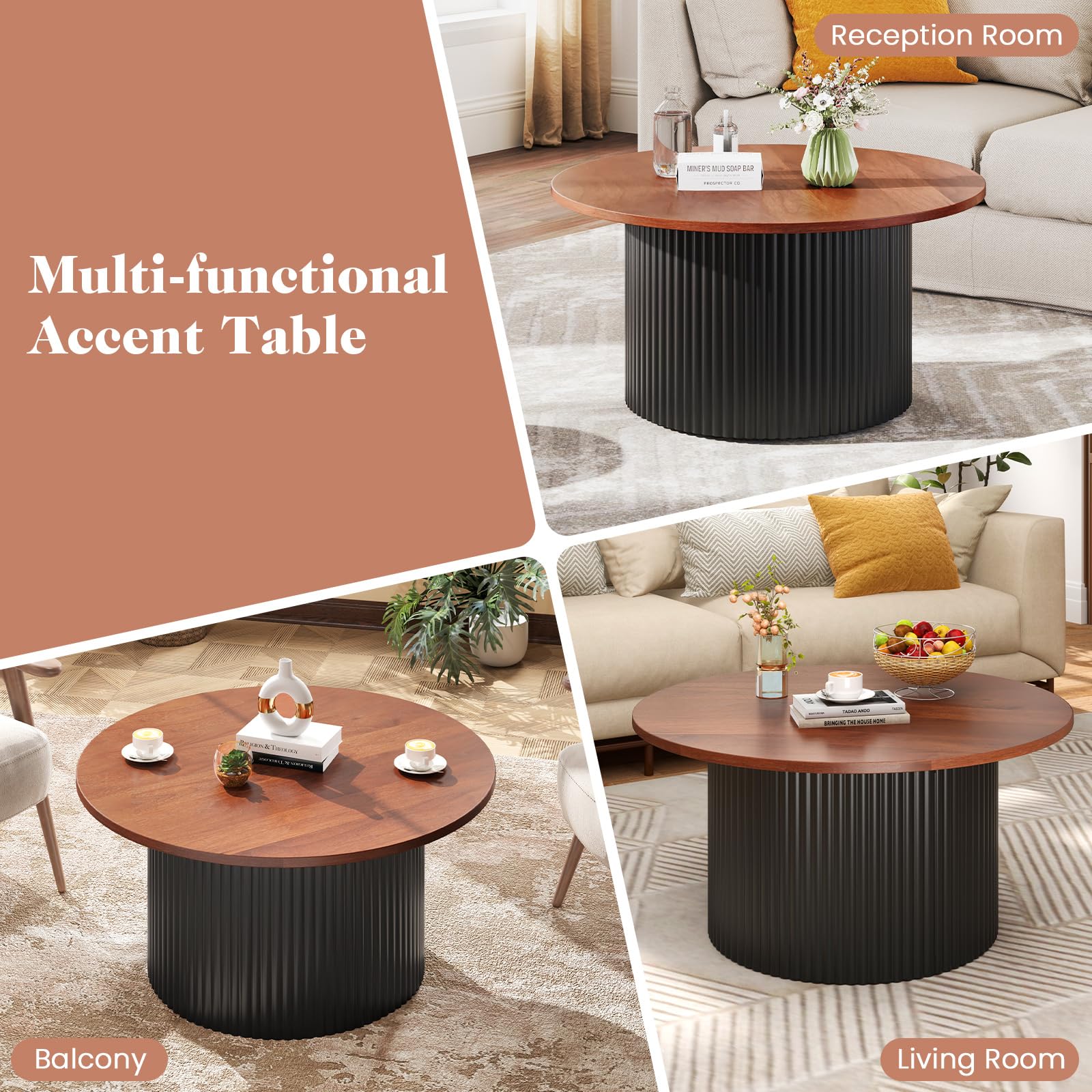 Giantex Round Coffee Table