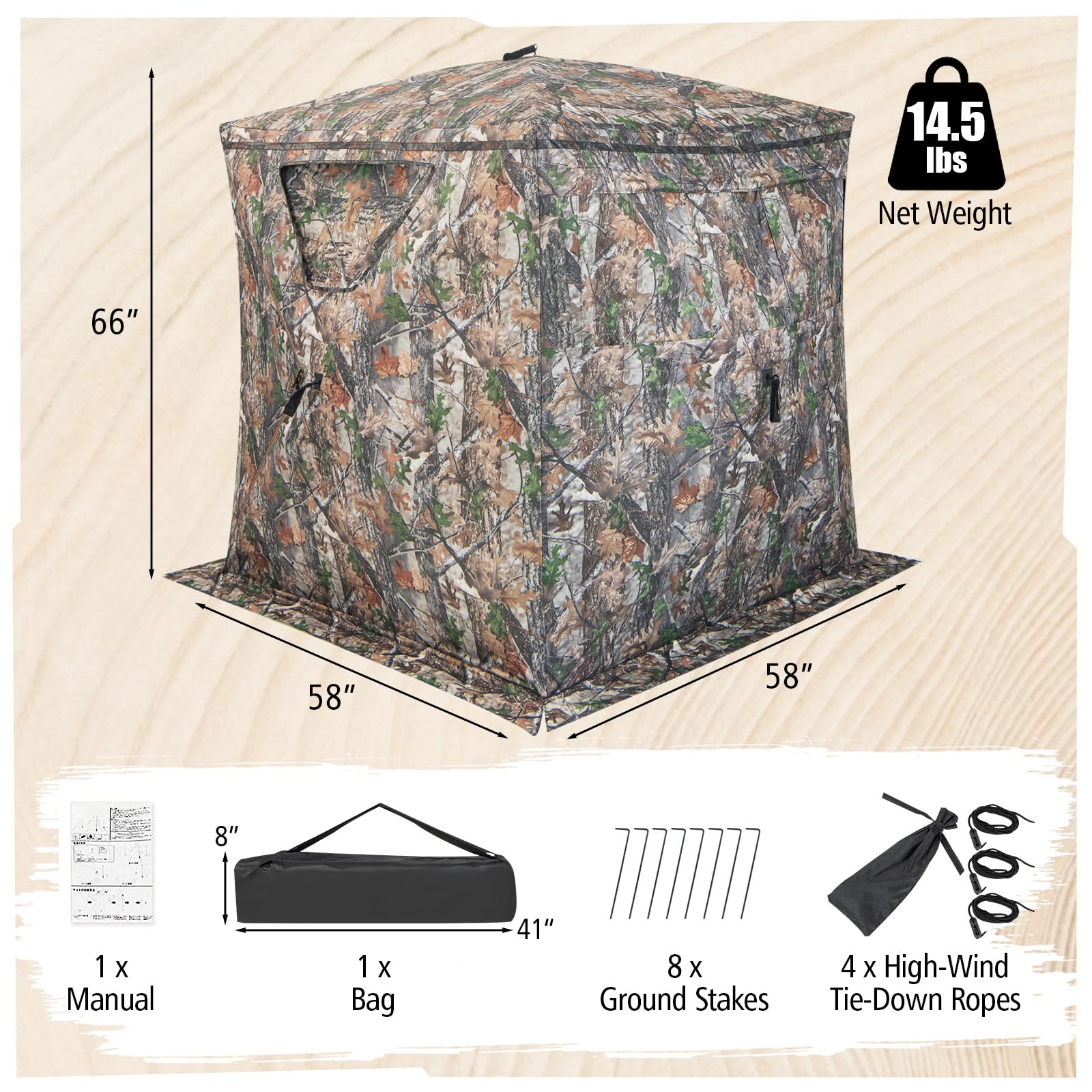 Giantex Ground Blinds for Deer Hunting - Portable Hunting Blind