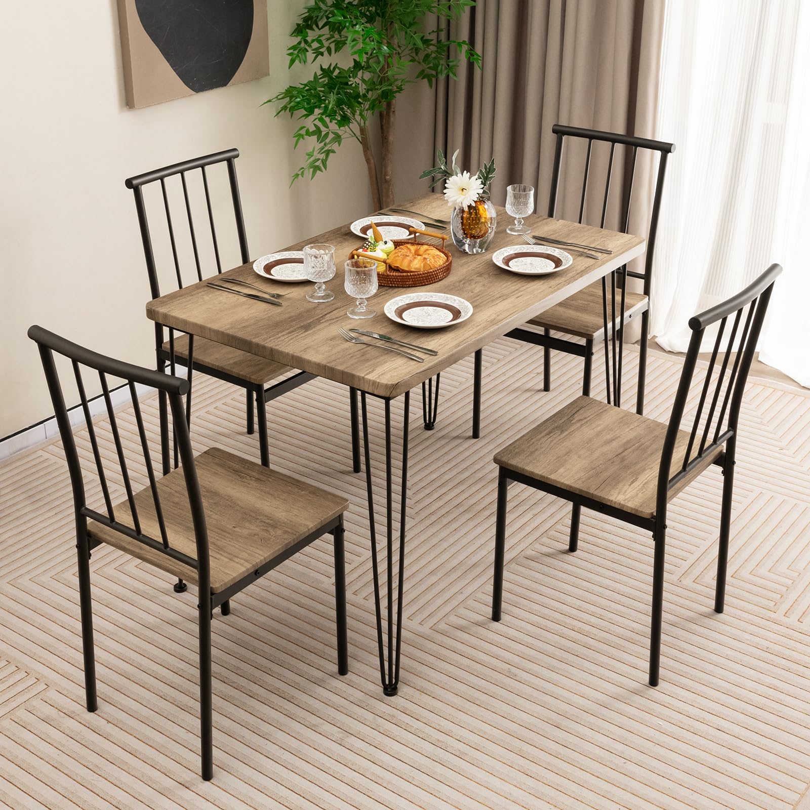 Giantex 5-Piece Dining Table Set