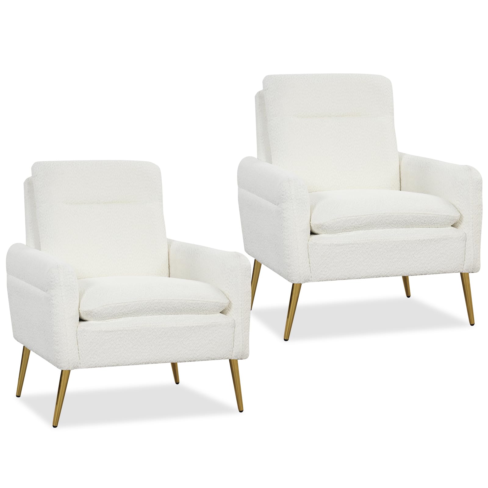 Giantex Modern Mid-Century Accent Chair White