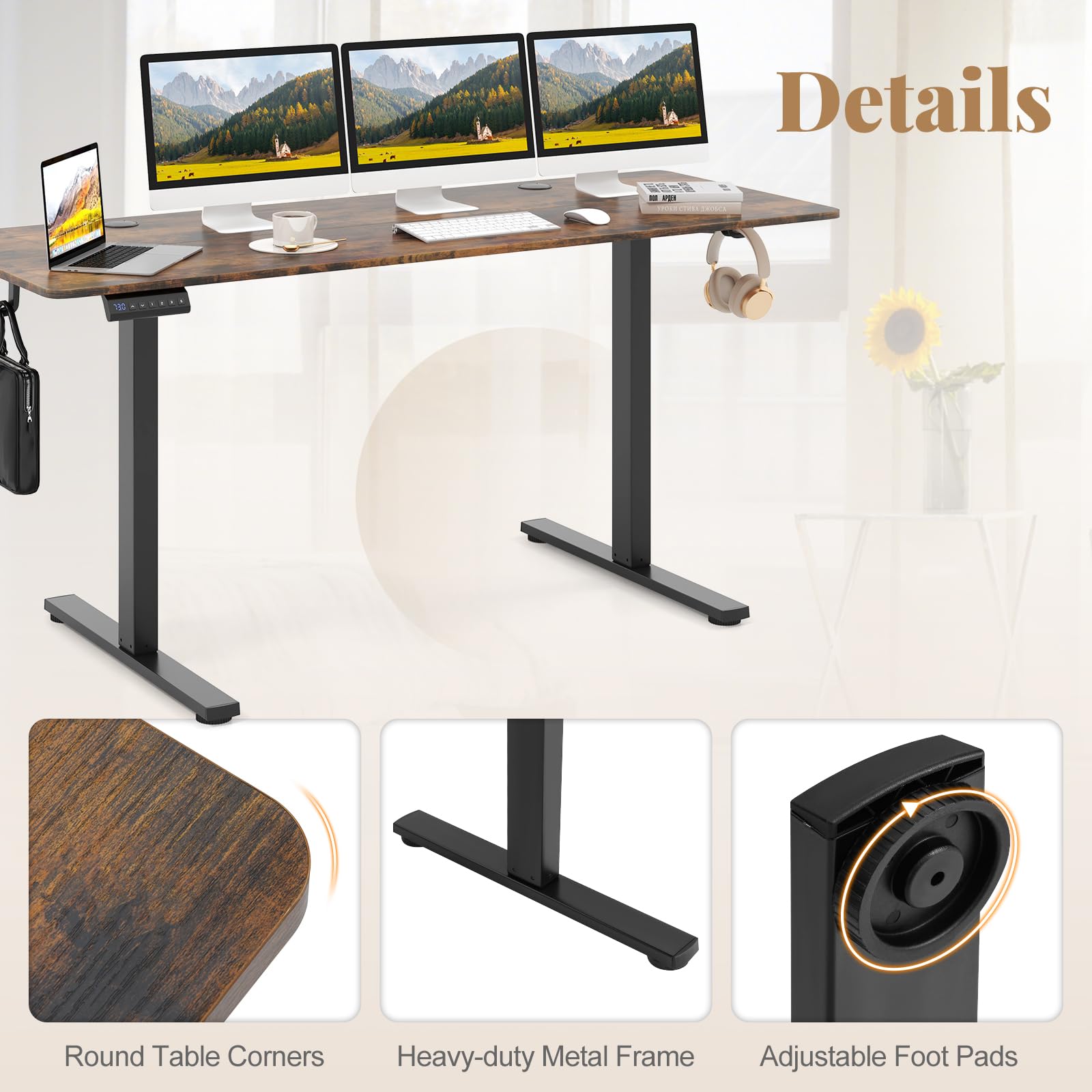 Giantex 63" x 24" Electric Standing Desk with Adjustable Height