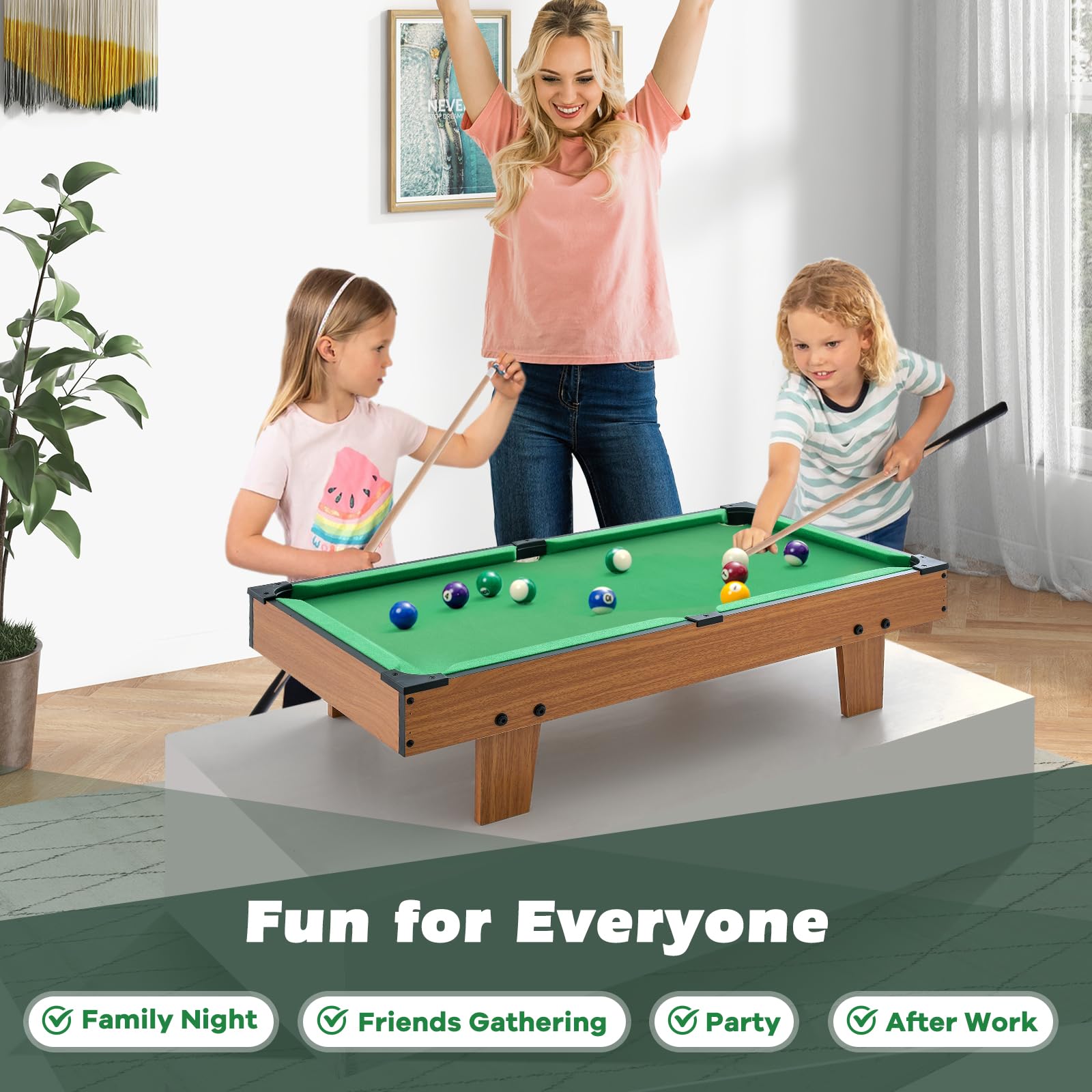 Giantex 4-in-1 Multi Game Table, Combo Foosball Game Table Top w/Billiards, Ping Pong, Push Hockey for Home, Game Room