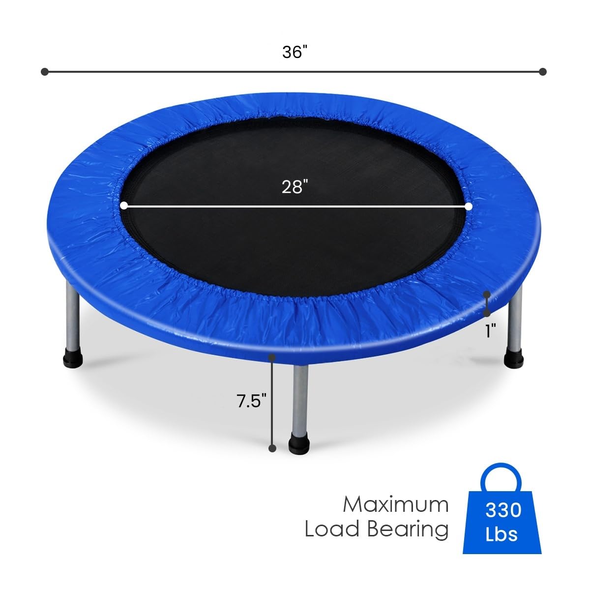 Giantex 36"  Foldable Rebounder Trampoline for Adults