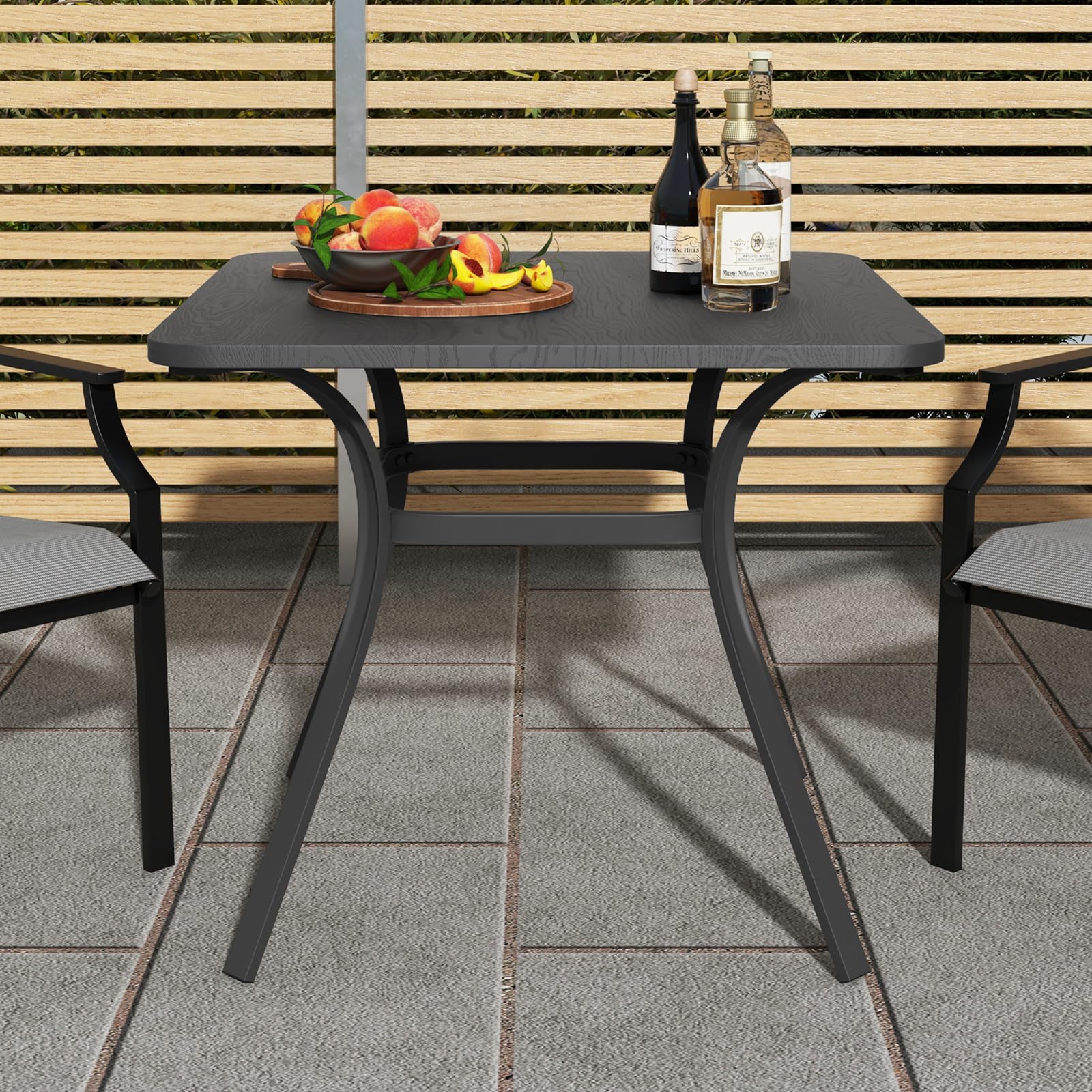 Giantex Patio Dining Table, 32”x32”x29” Outdoor Table