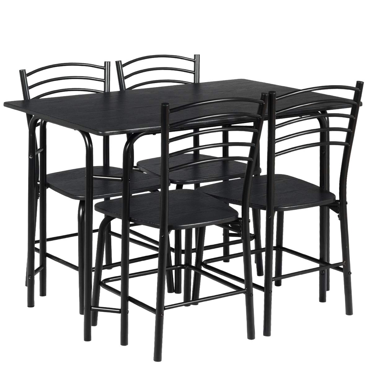 Giantex 5 PCS Dining Table Set 4 Person Modern Kitchen Table and 4 Chairs