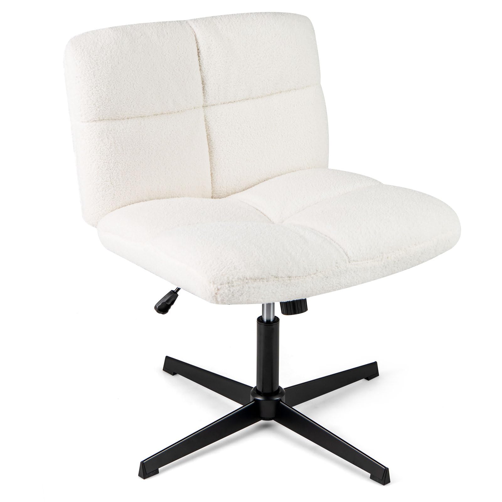 Giantex Criss Cross Chair No Wheels, Armless Cross Legged Office Desk Chair