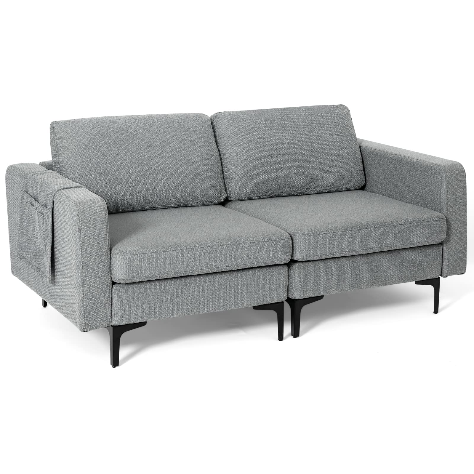 Giantex 2-Seat Sofa Couch, 66" L Modern Loveseat