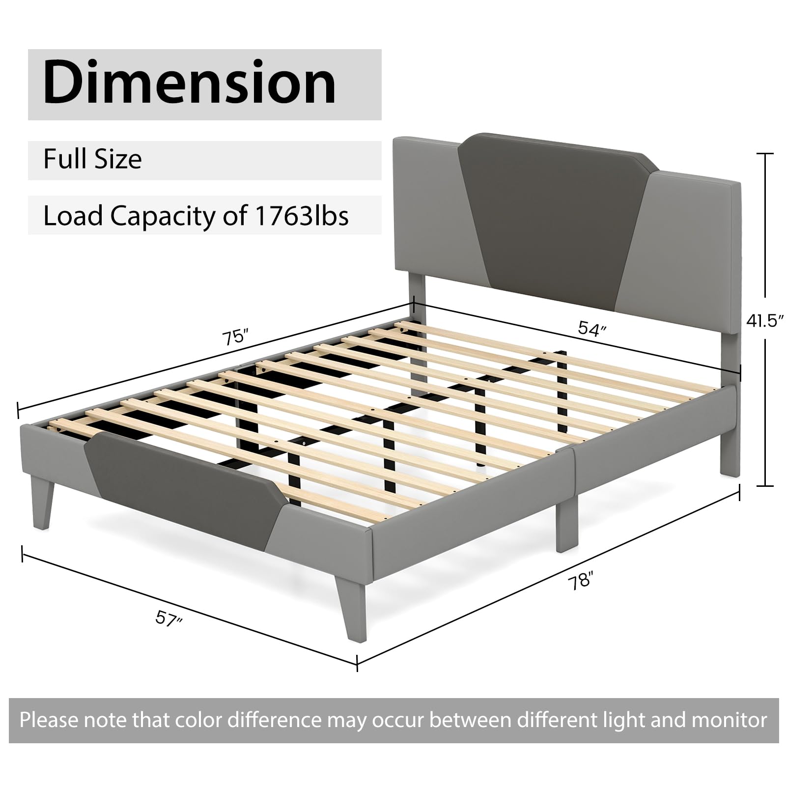 Giantex Velvet Upholstered Bed Frame with Headboard