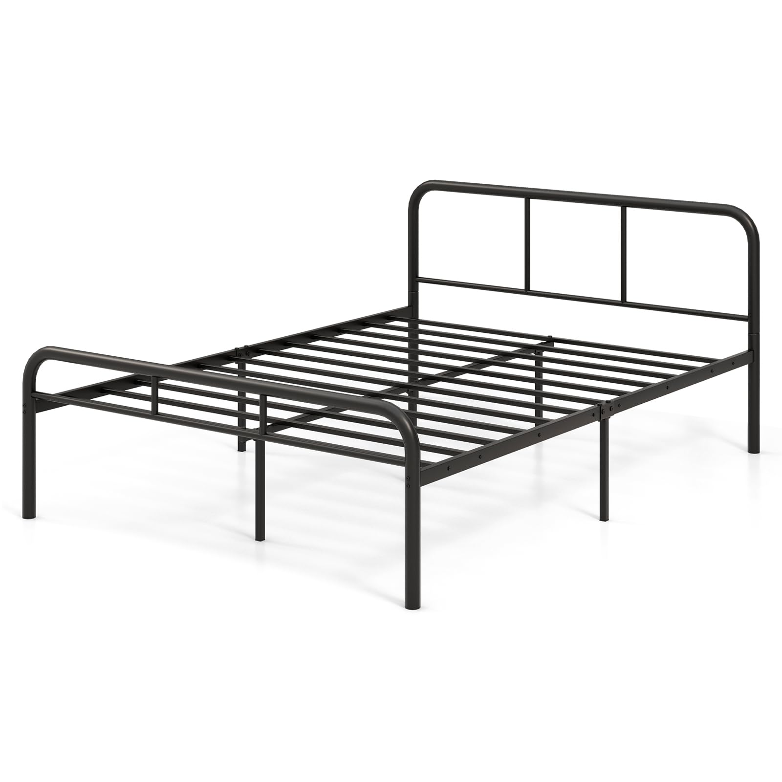 Giantex Twin Size Bed Frame, Modern Metal Platform Bed with Headboard and Footboard, Heavy Duty Steel Slat Support Mattress Foundation