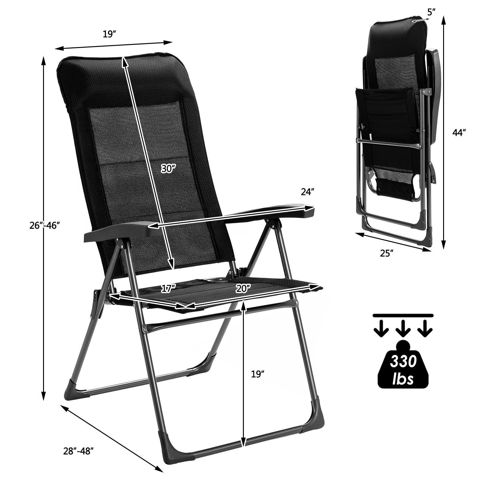 Giantex Patio Dining Chairs, Folding Patio Chairs