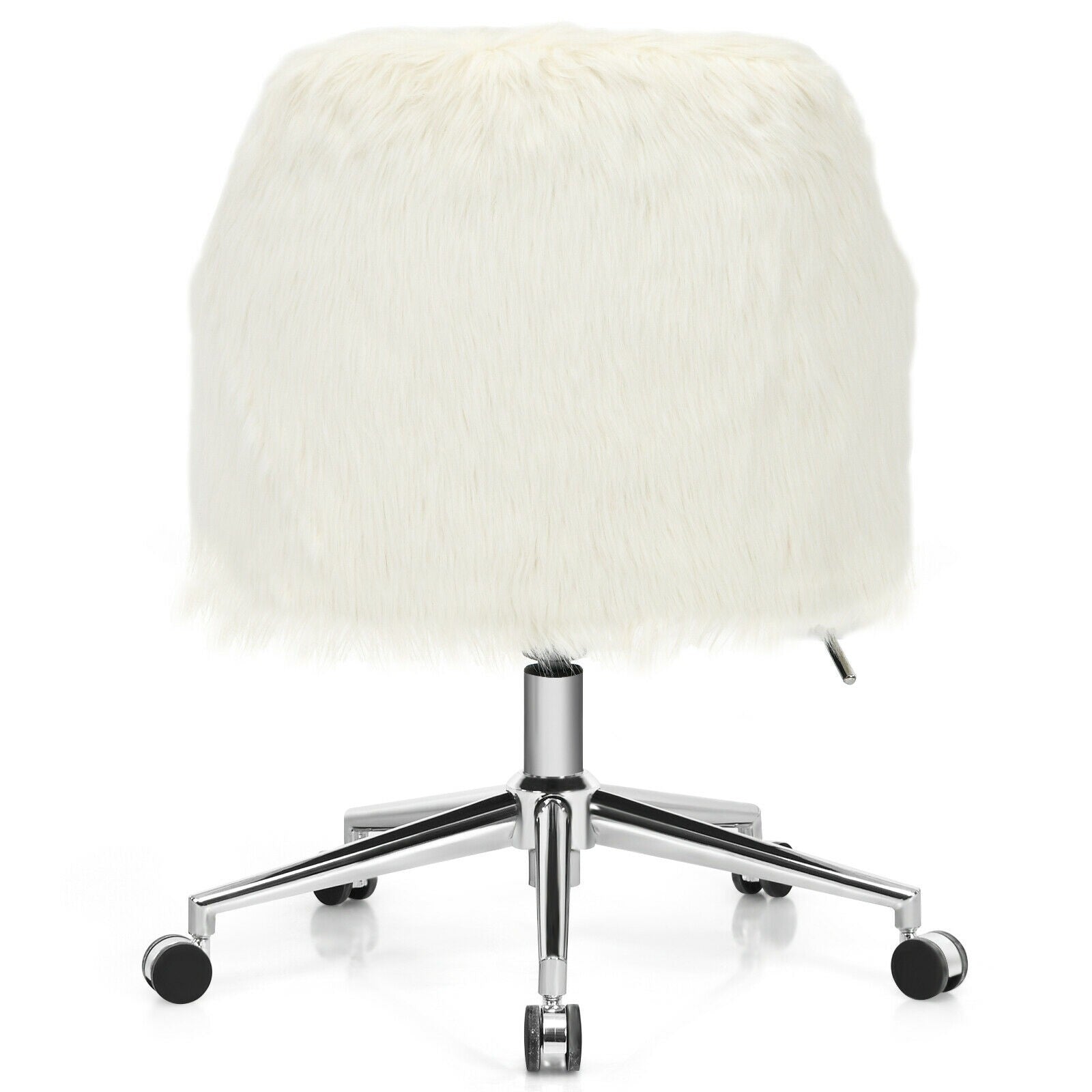  Fluffy Faux Fur Vanity Chair - Giantex