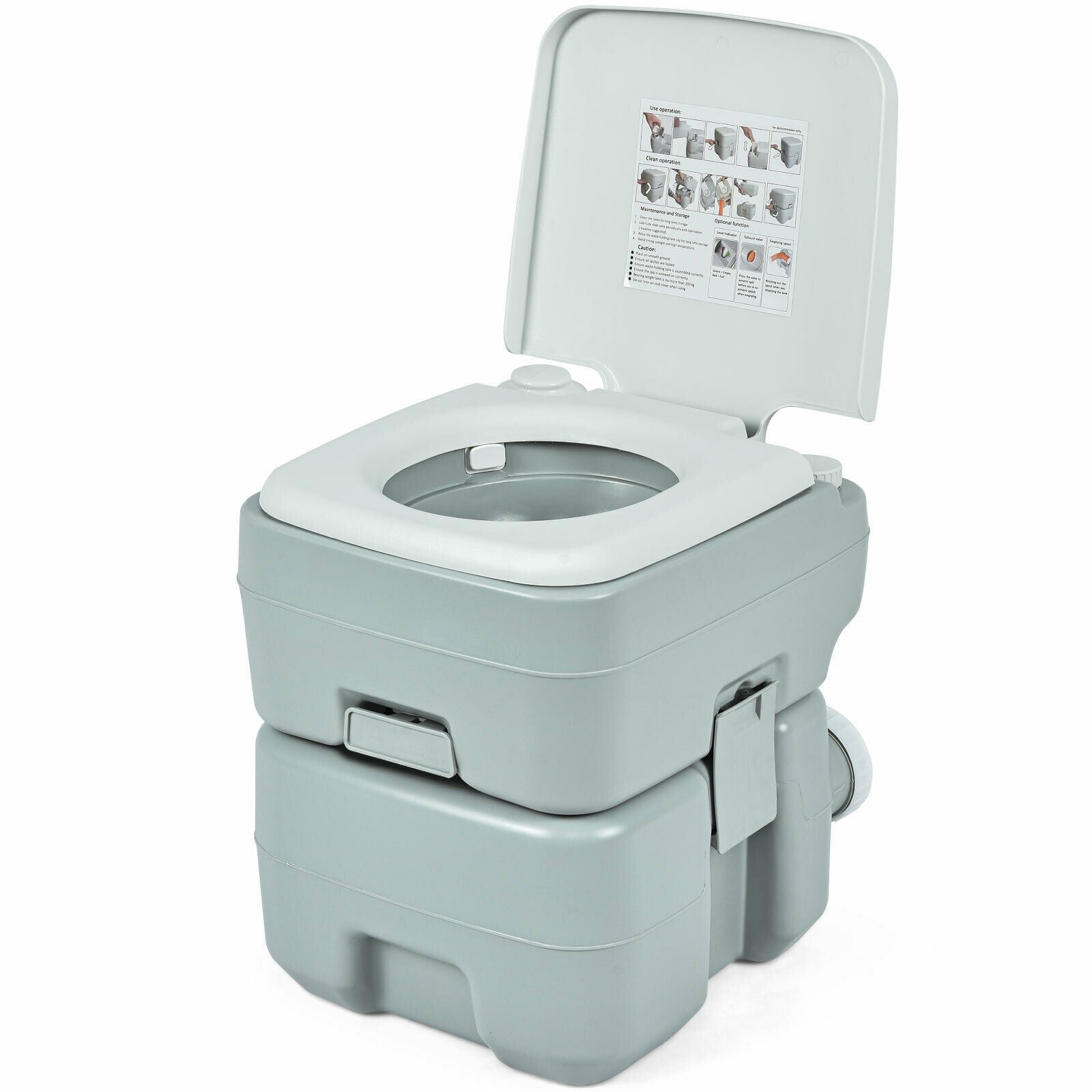 Toilette Portable 20L WC Chimique pour Camping - GIANTEX