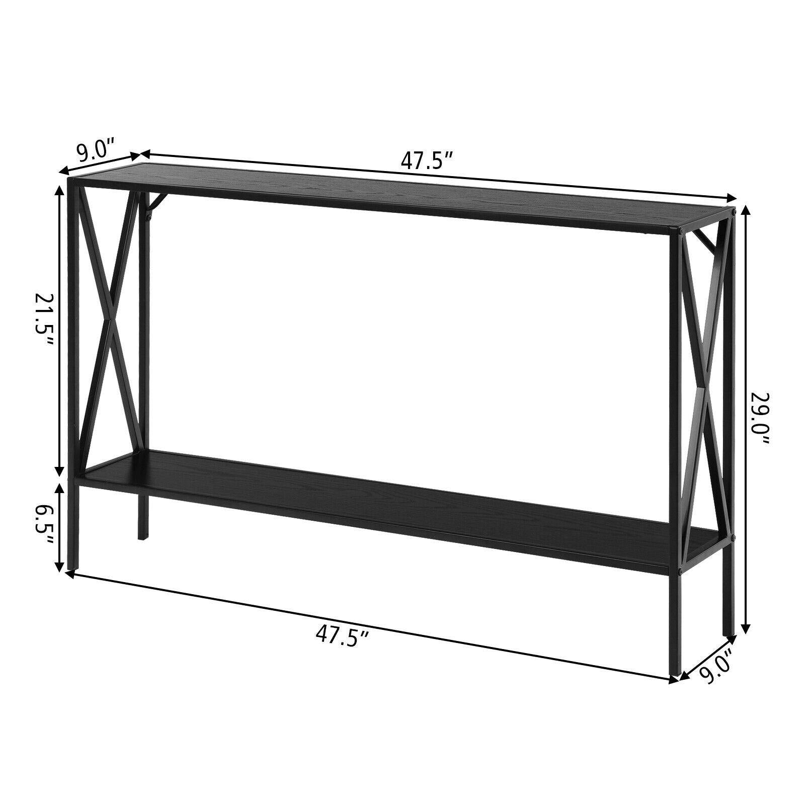 2-Tier 47.5 Inch Hallway Table for Entryway - Giantexus