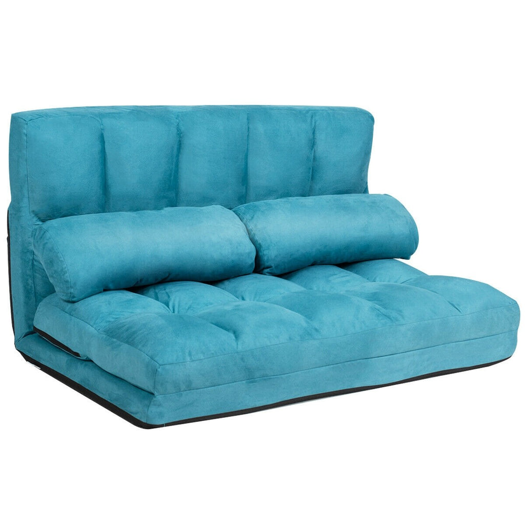 Buy Foldable Adjustable Floor Lazy Sofa Bed with 2 Pillows - Giantex –  Giantexus