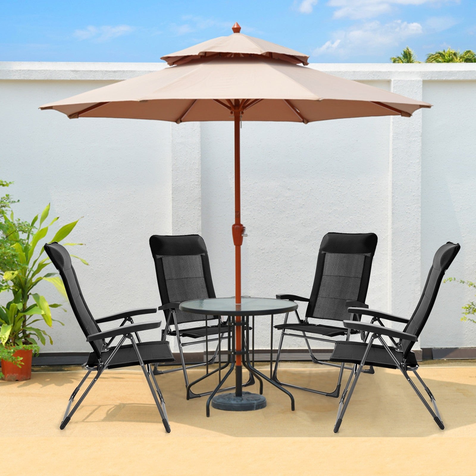 Giantex Patio Dining Chairs, Folding Patio Chairs