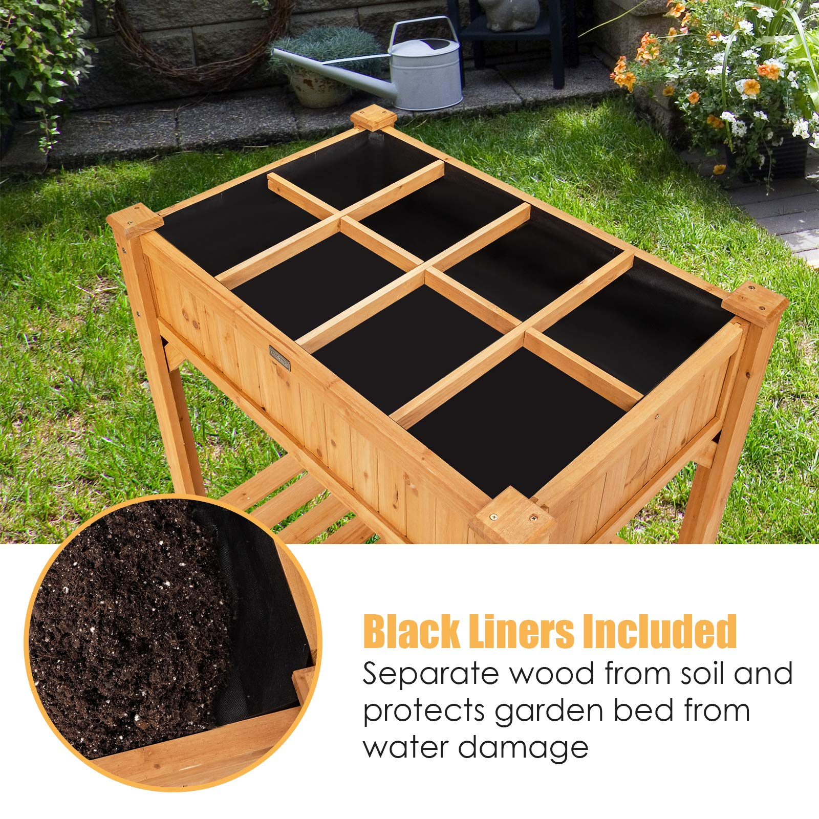 Raised Garden Bed,  36" x 24" x 36" (L x W x H)