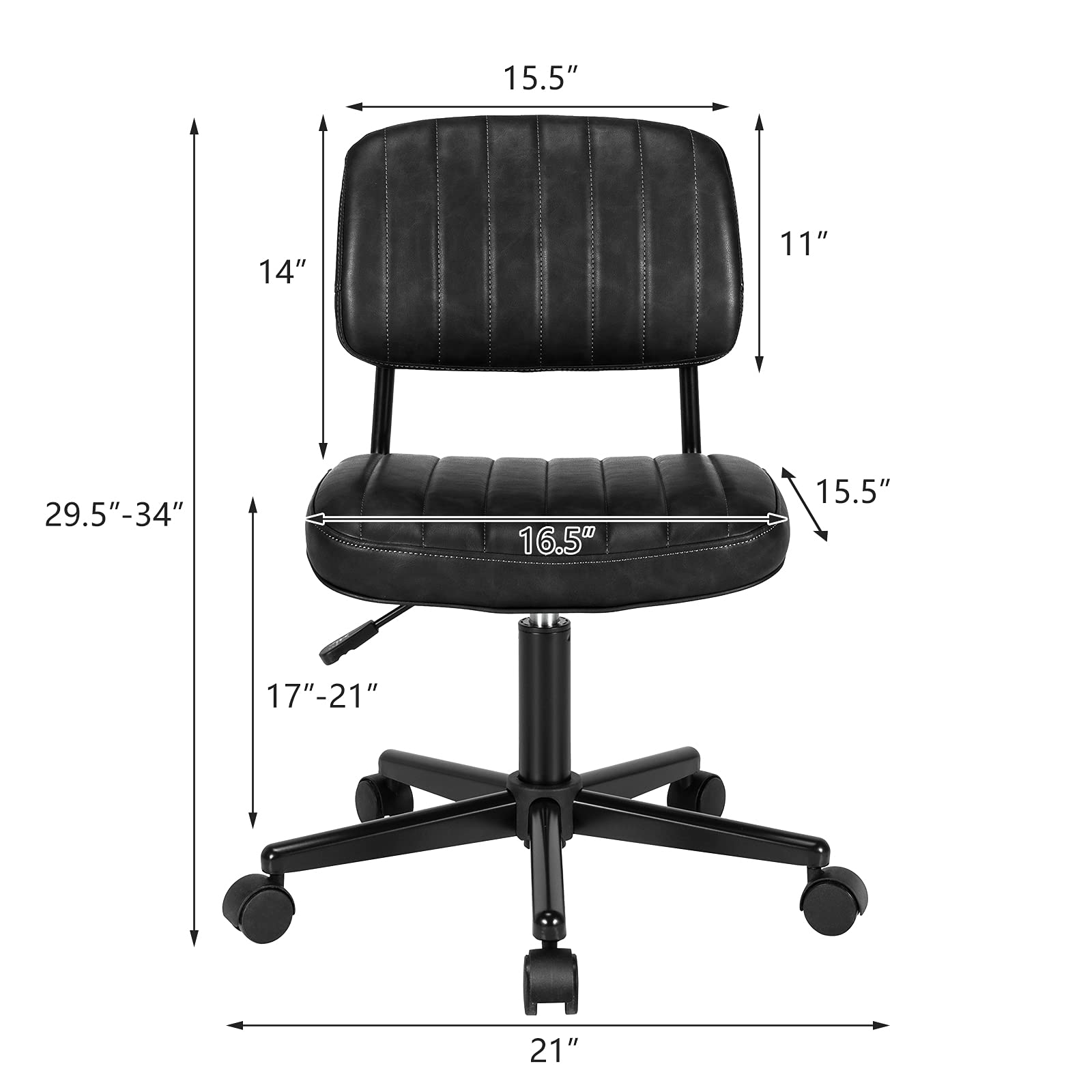 Retro Swivel Rolling Task Chair - Giantex