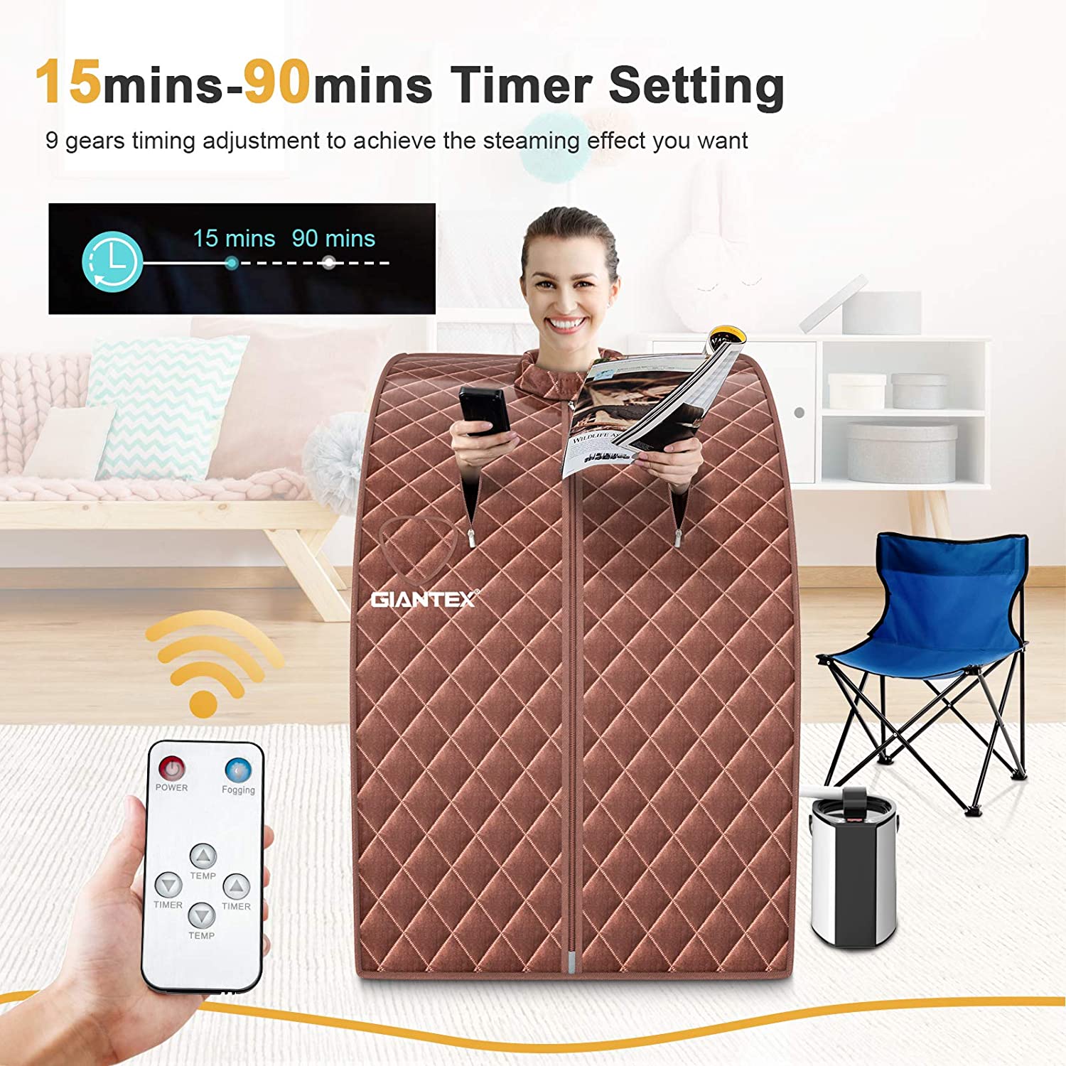 Buy 3L Personal Portable Sauna with Temperature - Giantex – Giantexus