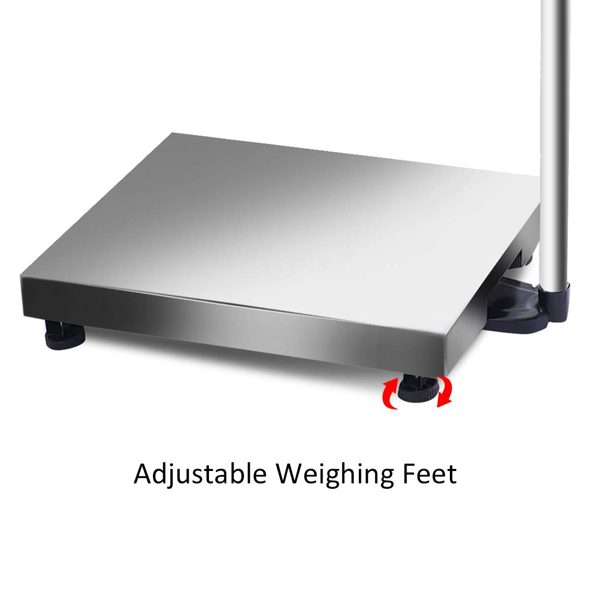 660 lbs Platform Scale 16x20 Flat Bed with Price Cost Calculator, Floor Heavy Duty Folding Scale, Stainless Steel High-Definition LCD Display Fixtured 15306NEW