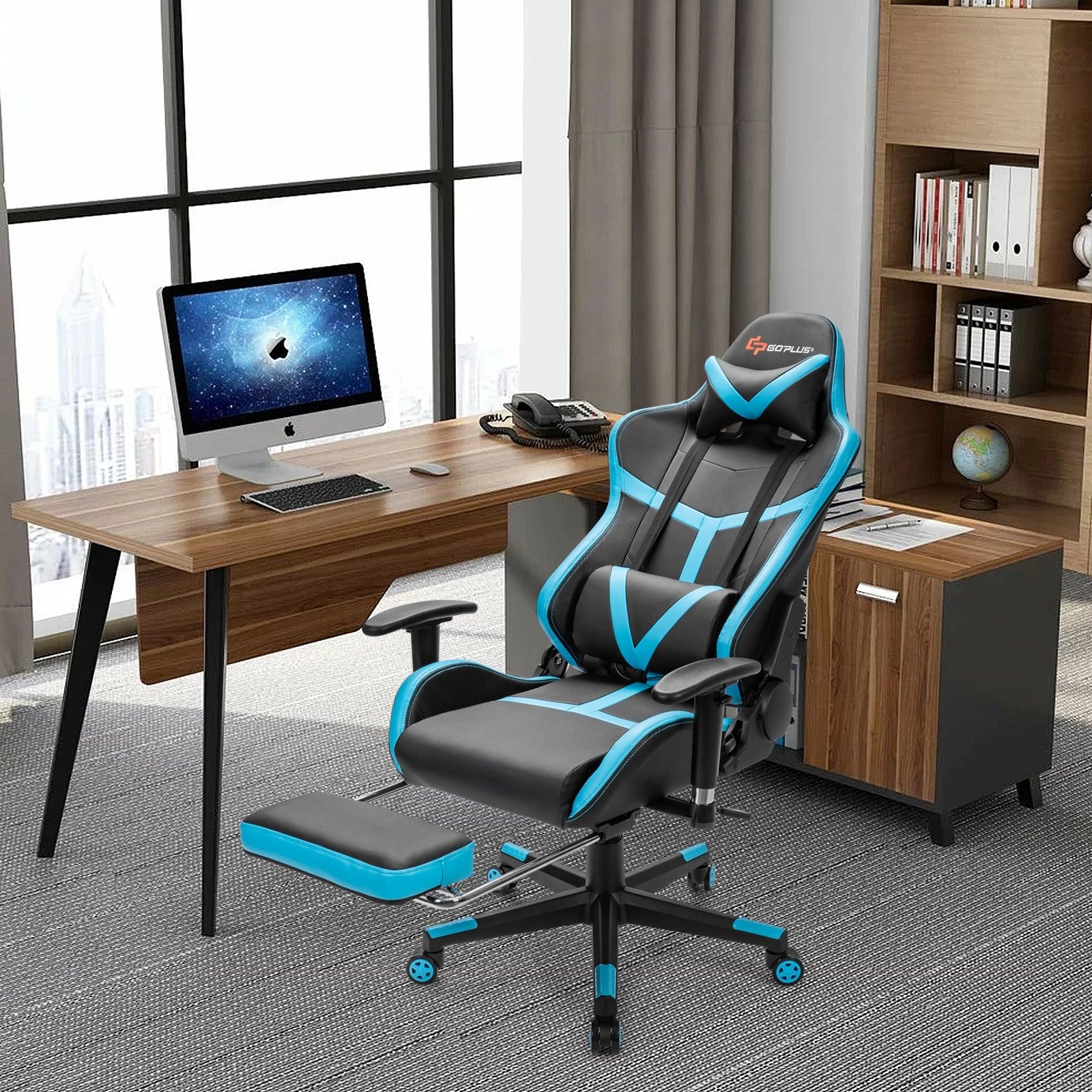 Computer Gaming Chair, Adjustable Massage Gaming Chair