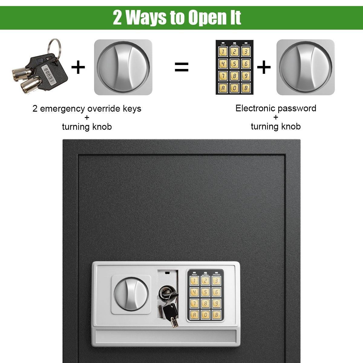 Giantex Electronic Wall Hidden Safe Security Box,.83 CF Built-In Wall  Electronic Flat Security Safety Cabinet