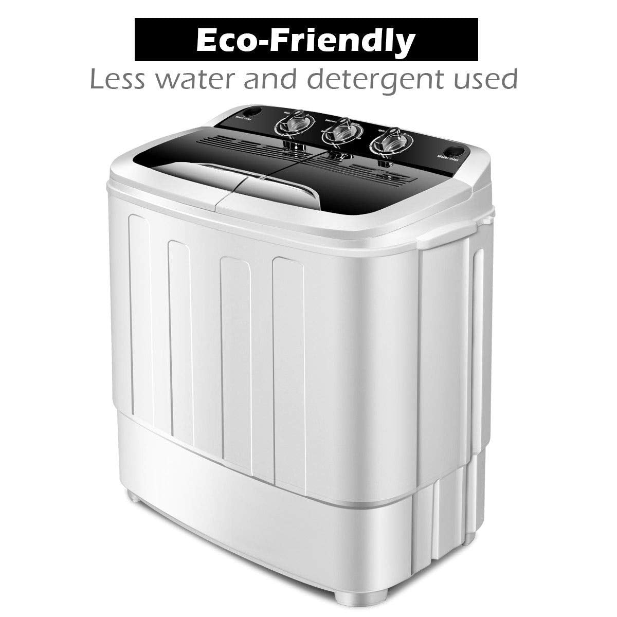 Giantex Full Automatic Washing Machine, 8.8lbs Portable Washer and Spin Combo, 1.04cu.ft Portable Laundry Washer, Top Load Washer for Apartment/RV/