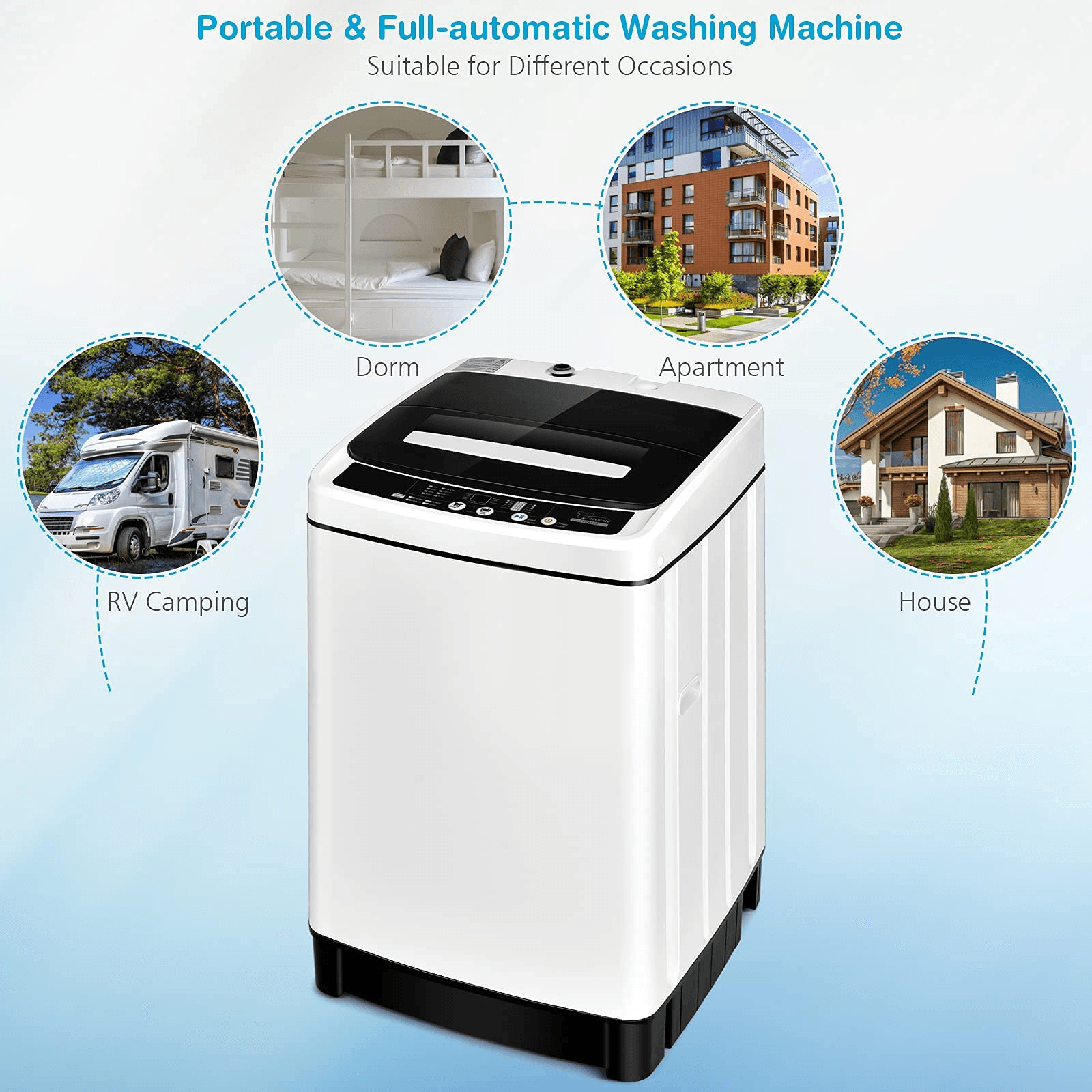  Giantex Full-Automatic Washing Machine Portable