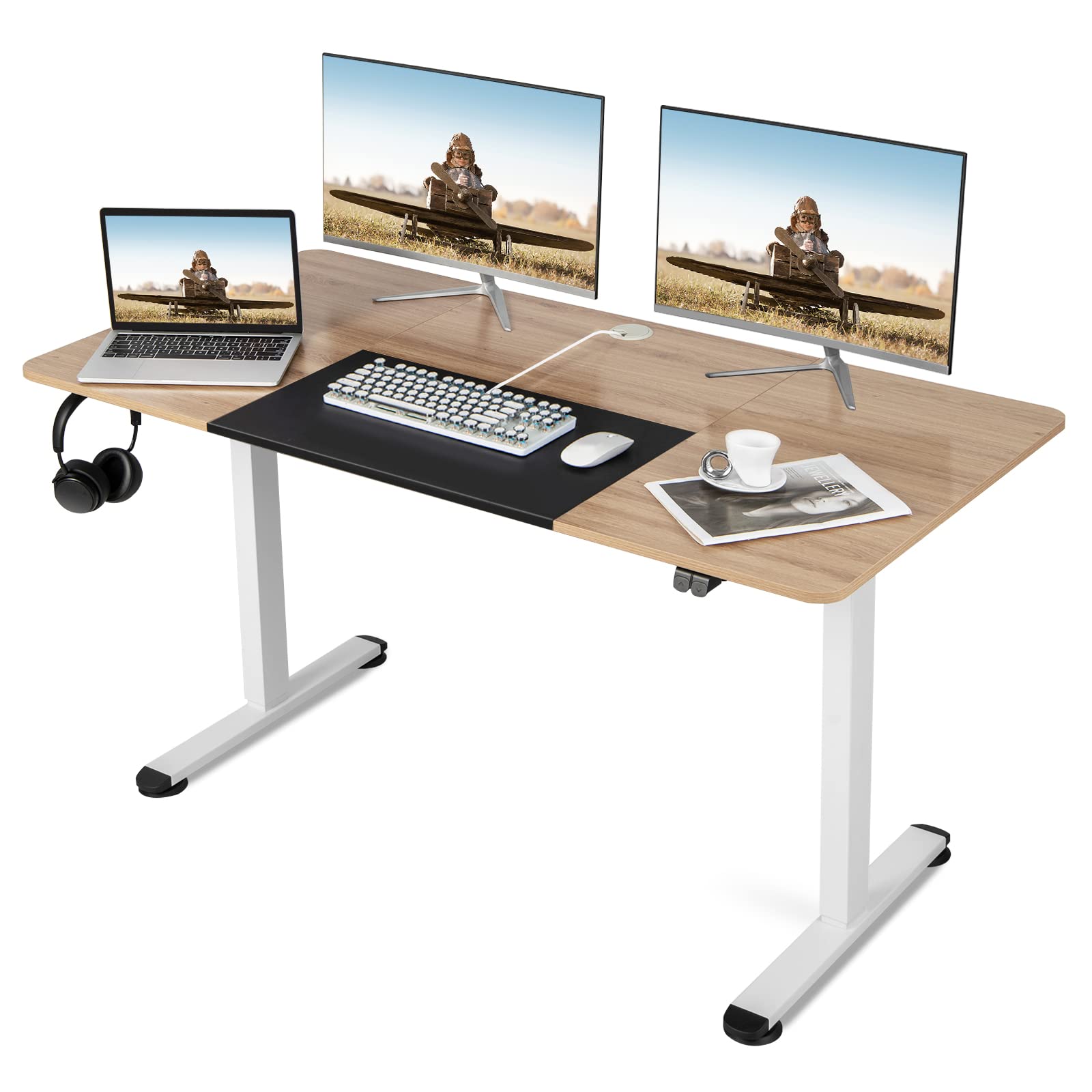 FLEXISPOT EF1 2-Tier Height Adjustable Electric Standing Desk (48 x 24)  $180 + Free Shipping