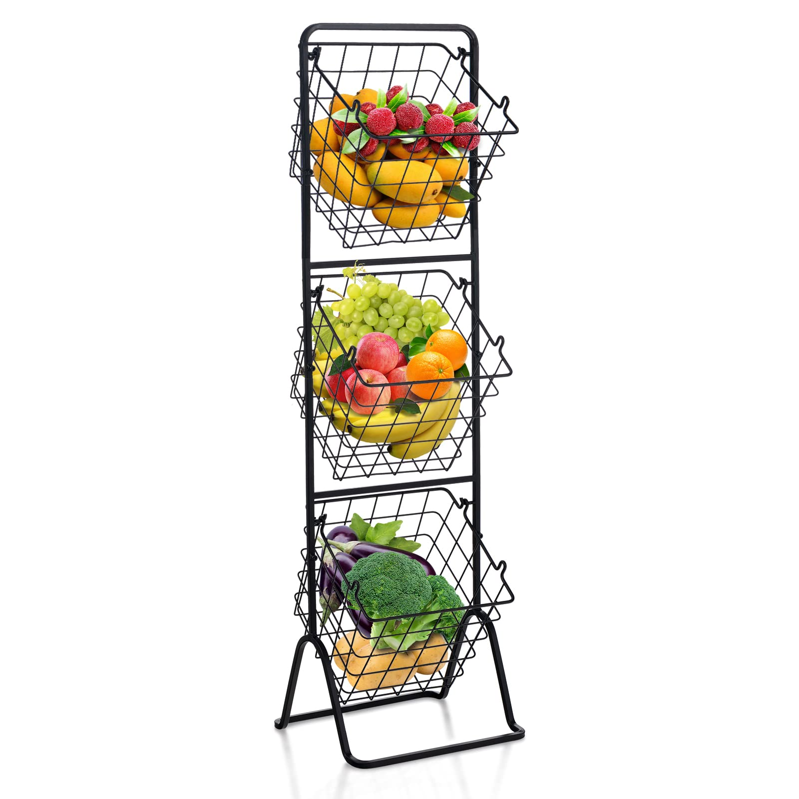 Giantex 3-Tier Wire Basket Stand